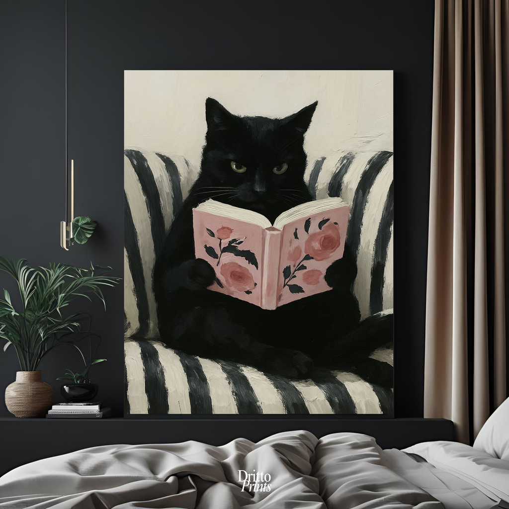 (PD4) The Cat Who Read in Stripes - Poster