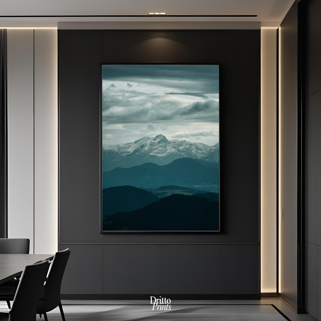 (FD24) Veil of Mountains - Framed matte paper poster