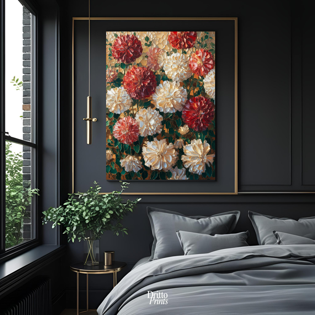 (CF2) Floral Symphony - Framed canvas