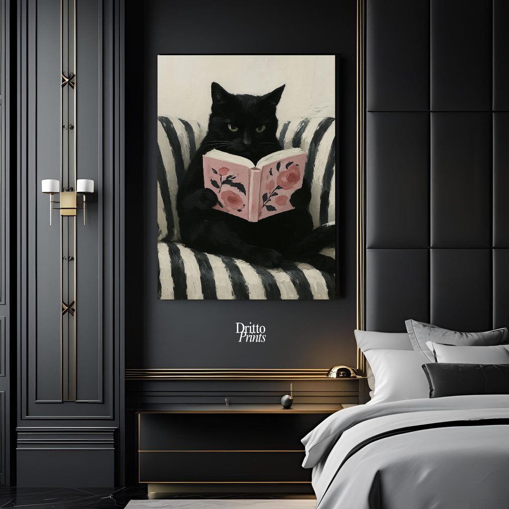 (PD4) The Cat Who Read in Stripes - Poster