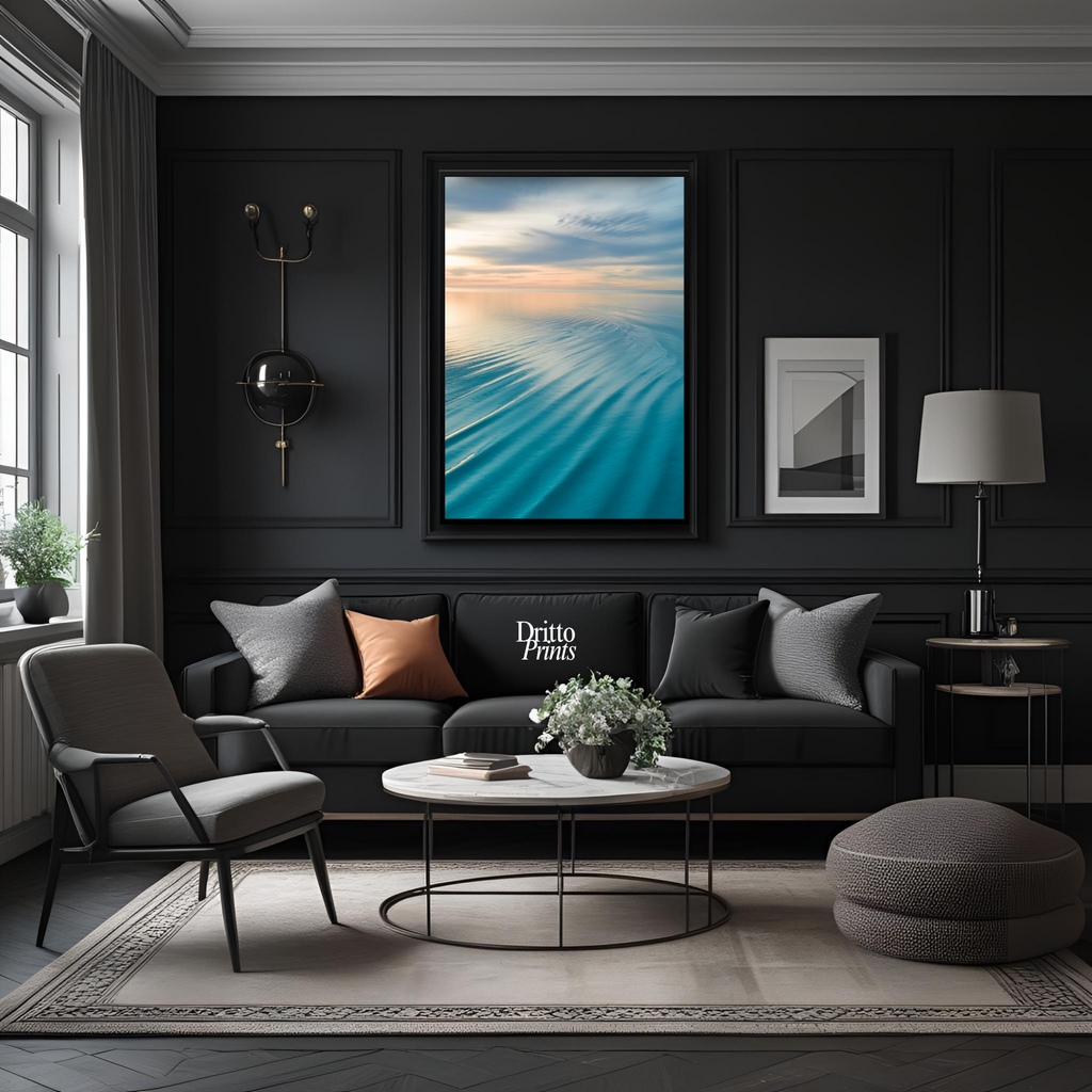 (FD16) Ocean in Pastel - Framed matte paper poster