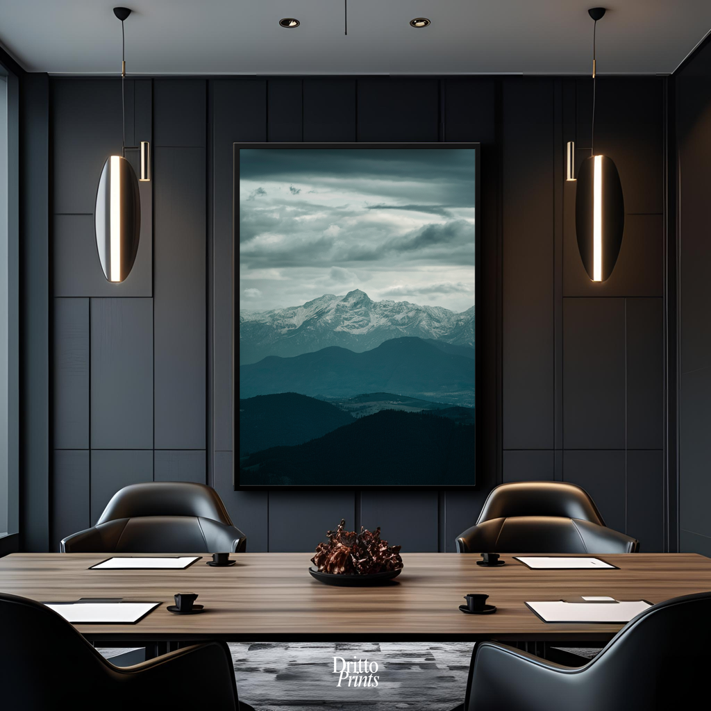 (FD24) Veil of Mountains - Framed matte paper poster