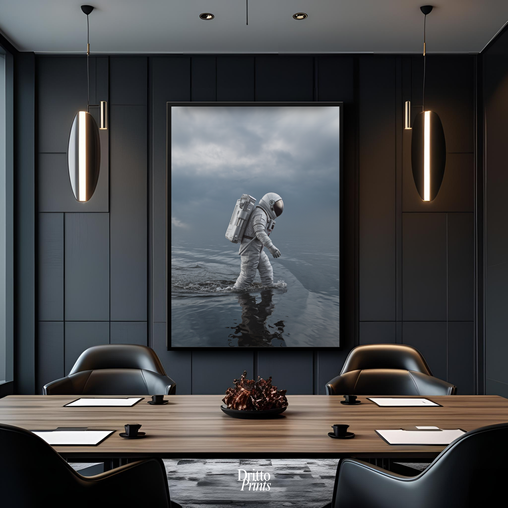 (FD25) Astronaut in Echo - Framed matte paper poster