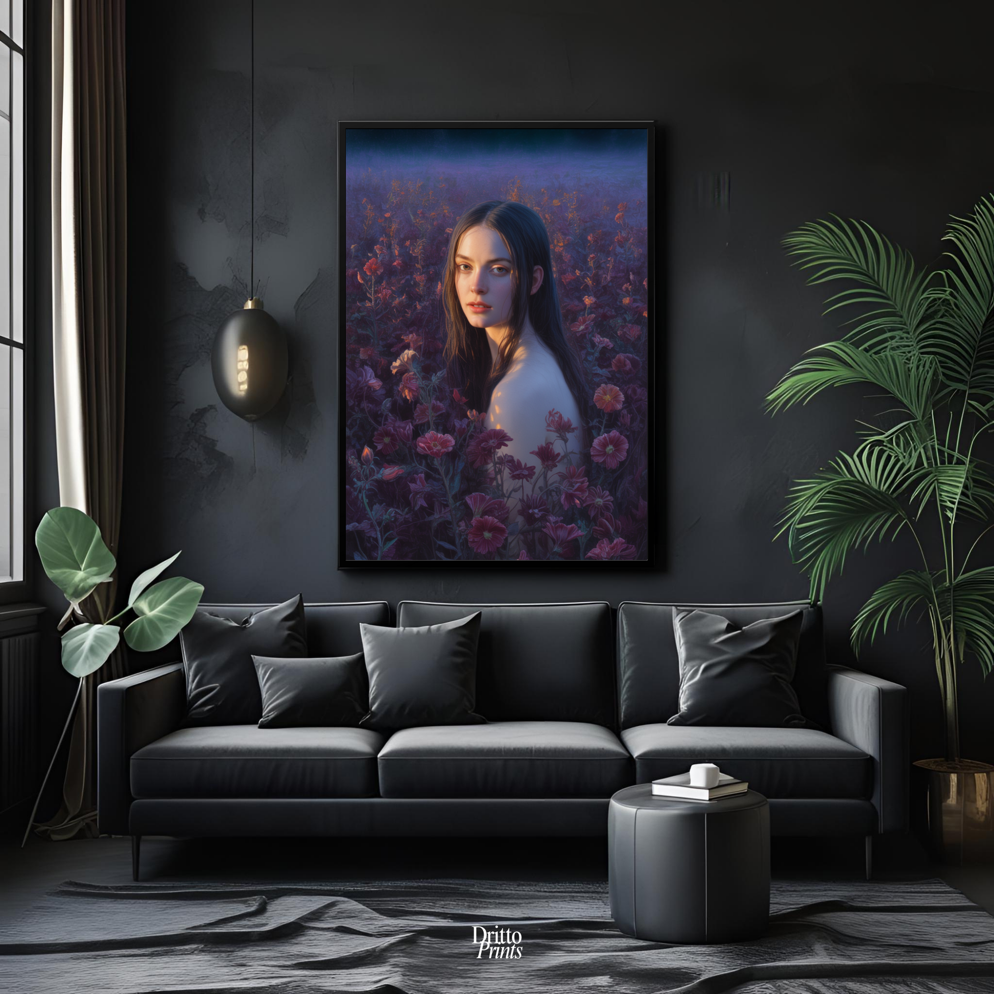 (FD21) Eclipsed in Bloom - Framed matte paper poster