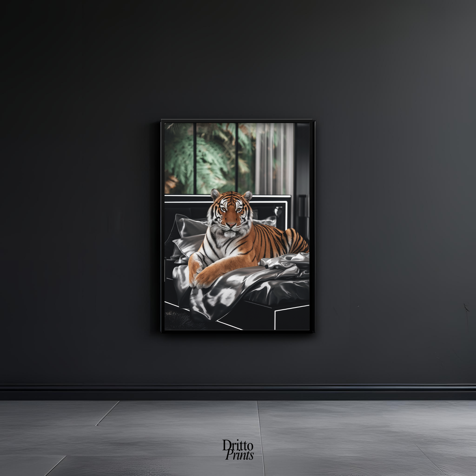 (FD3) A Majestic Tiger Luxe - Framed matte paper poster
