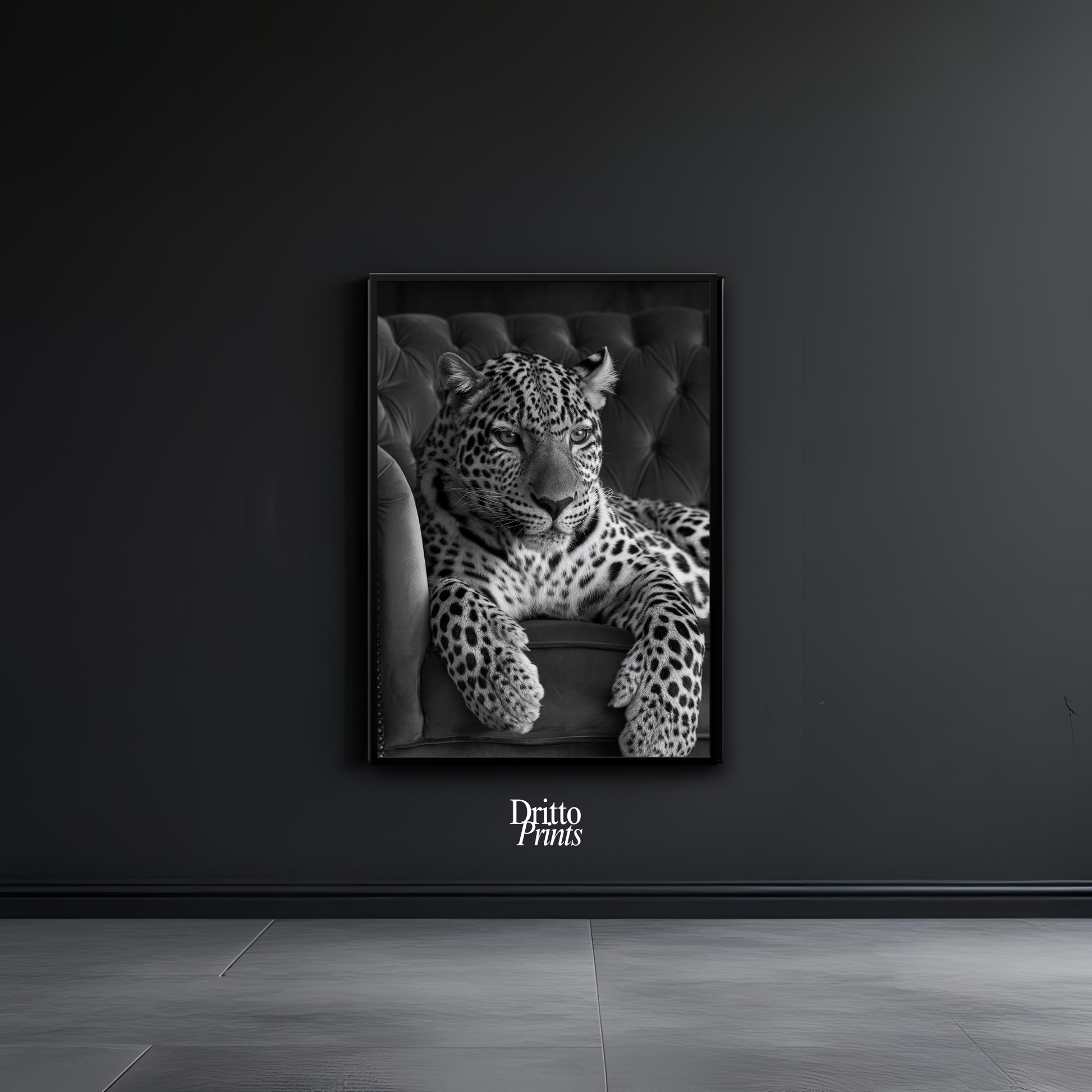 (FD8) The Silent Leopard - Framed matte paper poster