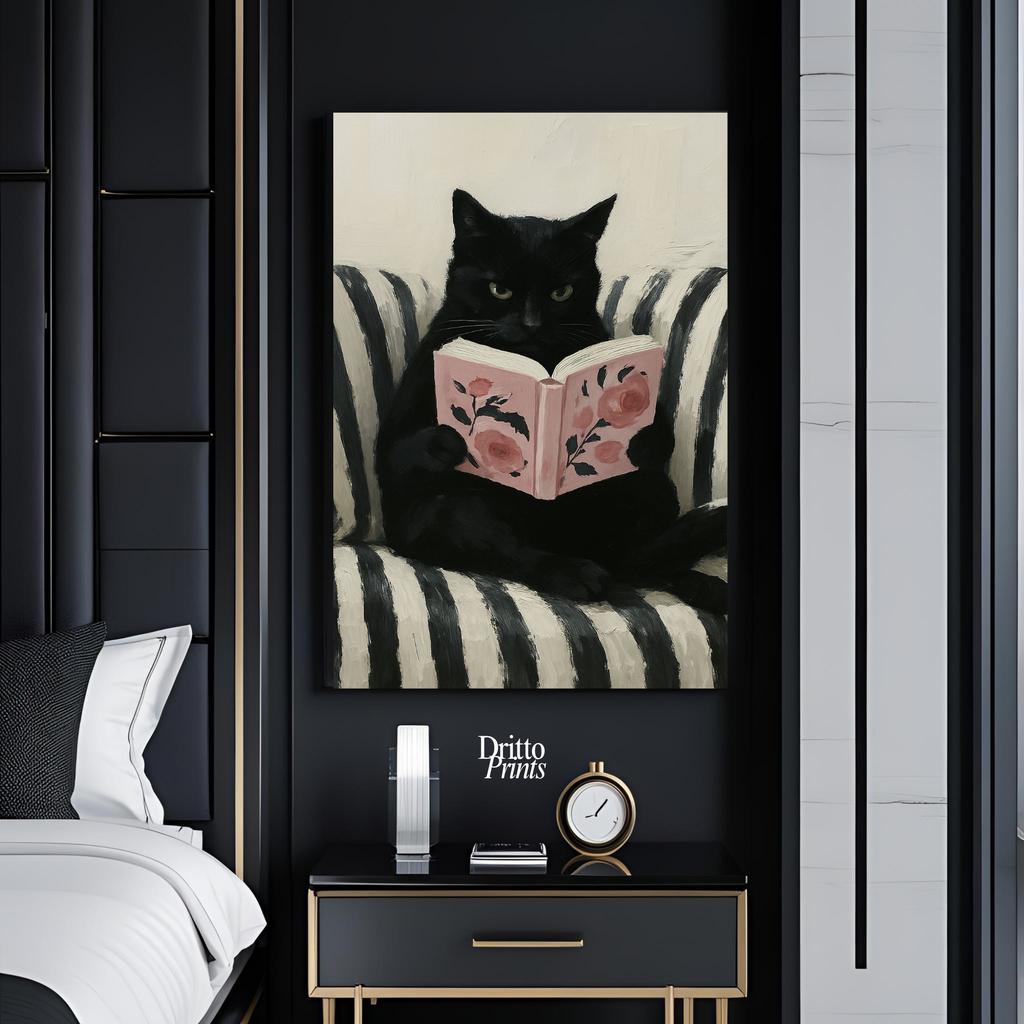 (PD4) The Cat Who Read in Stripes - Poster