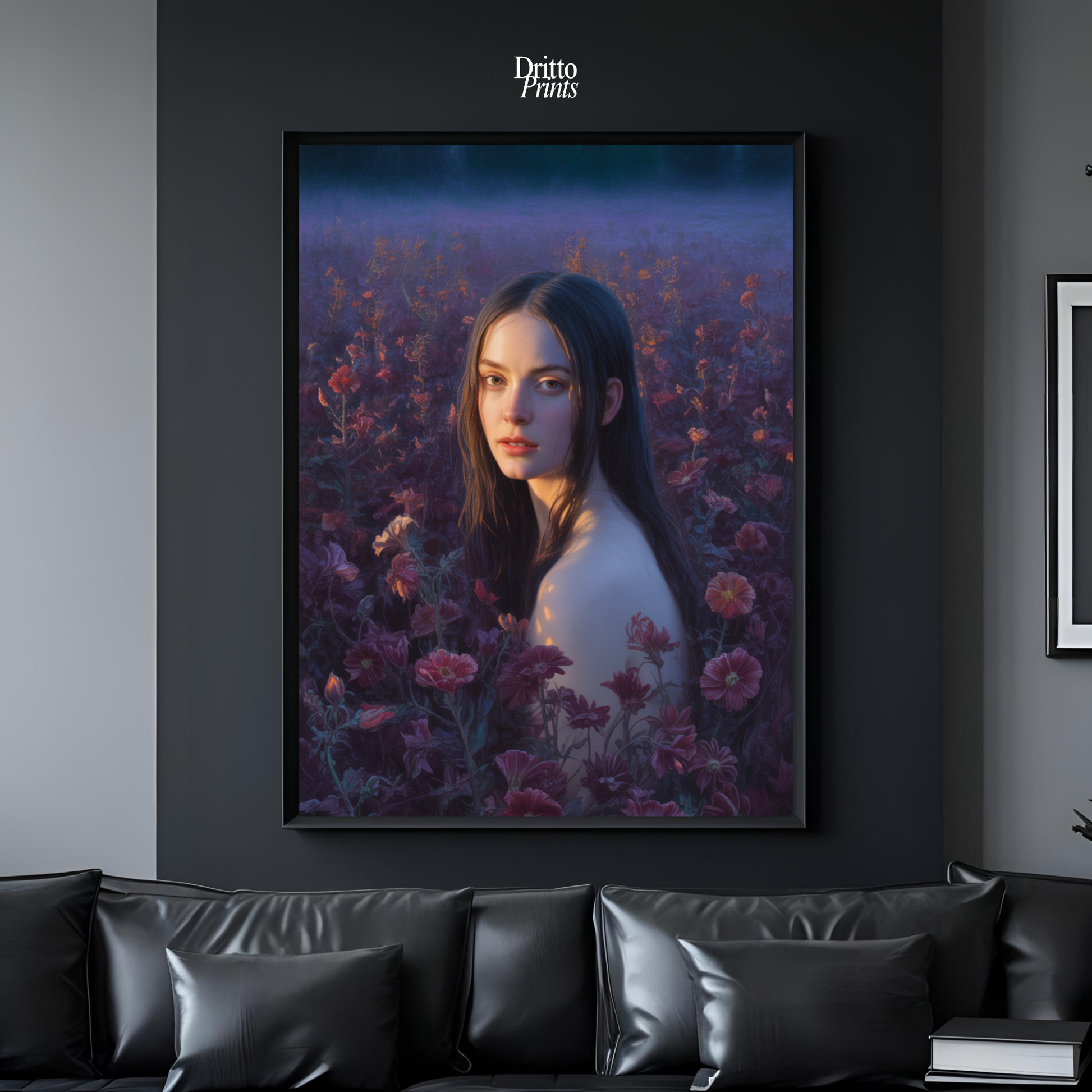 (FD21) Eclipsed in Bloom - Framed matte paper poster
