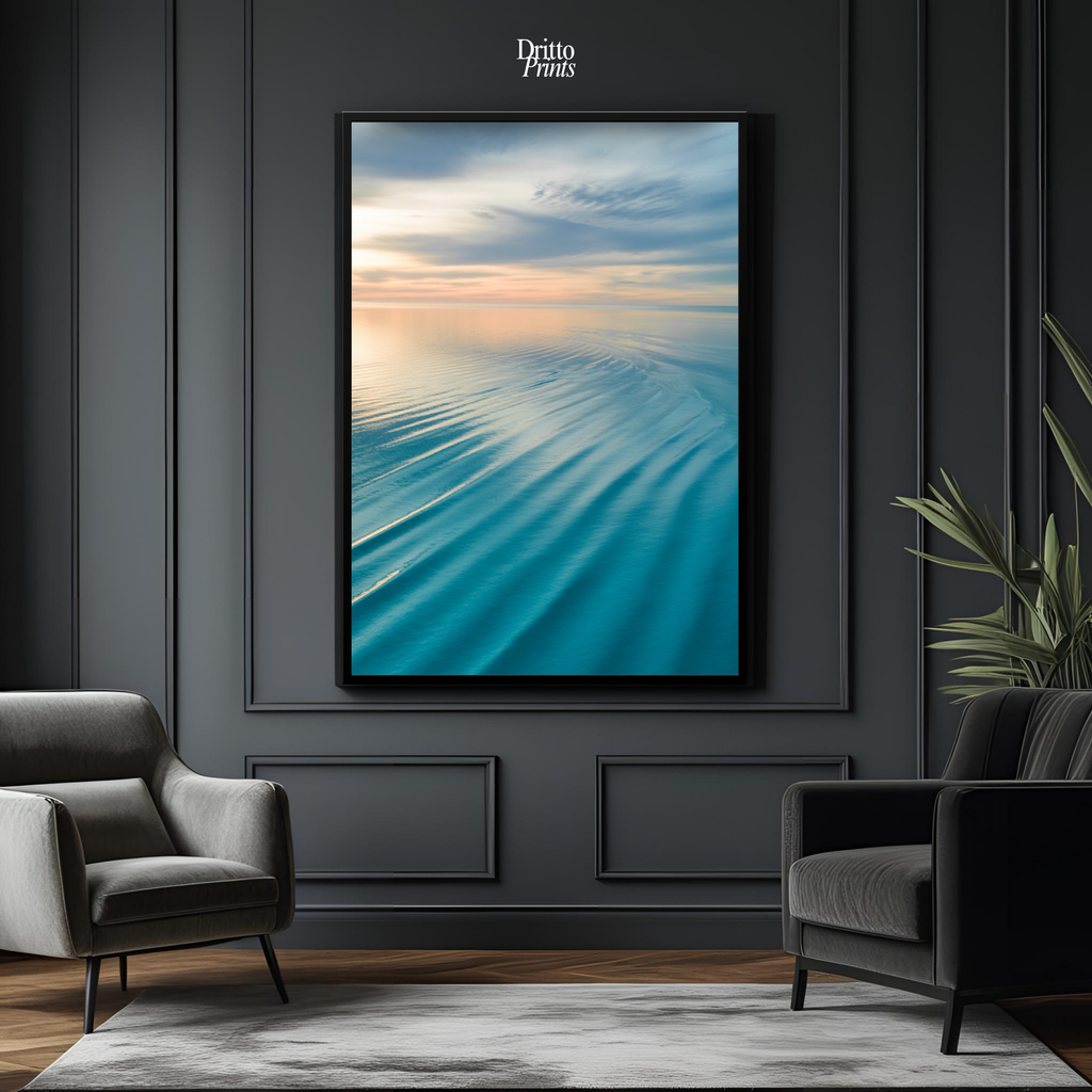 (FD16) Ocean in Pastel - Framed matte paper poster