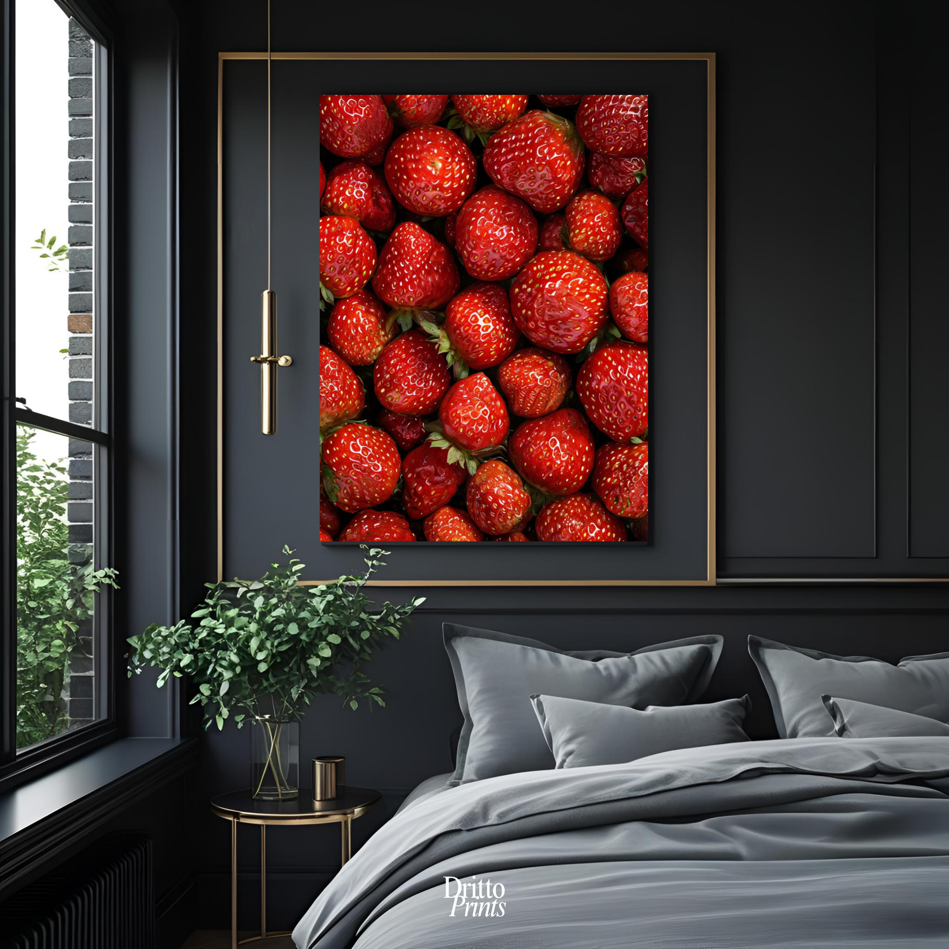 (PD5) The Strawberry Wall Taste of Summer - Poster