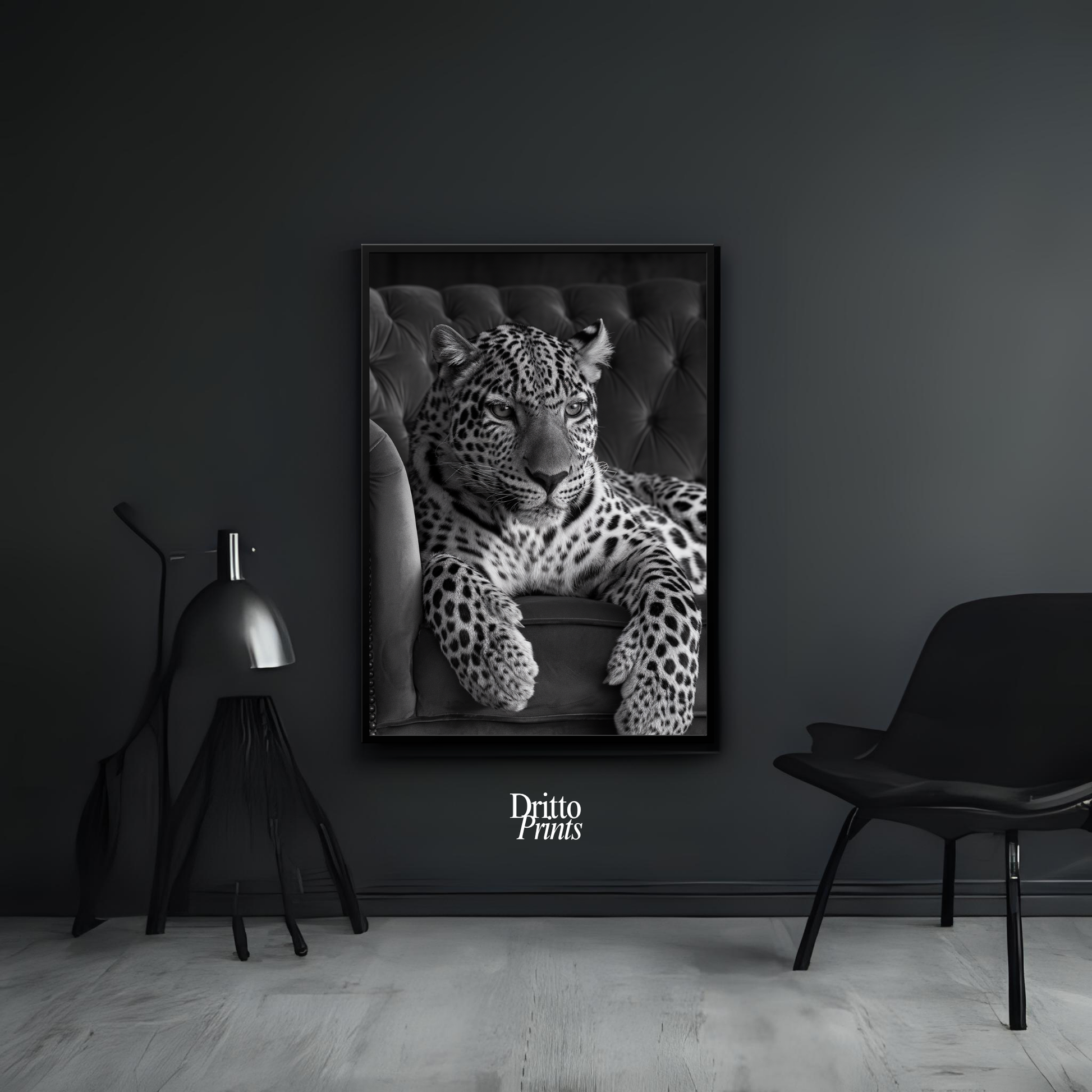 (FD8) The Silent Leopard - Framed matte paper poster