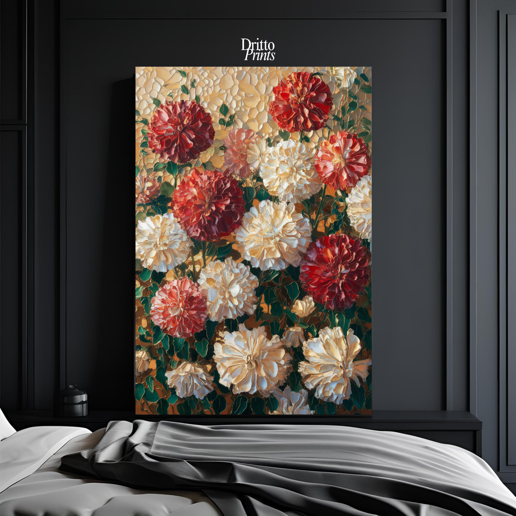 (CF2) Floral Symphony - Framed canvas