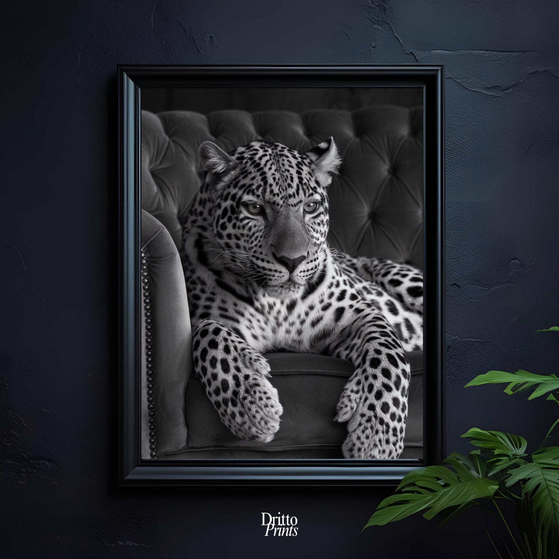 (FD8) The Silent Leopard - Framed matte paper poster