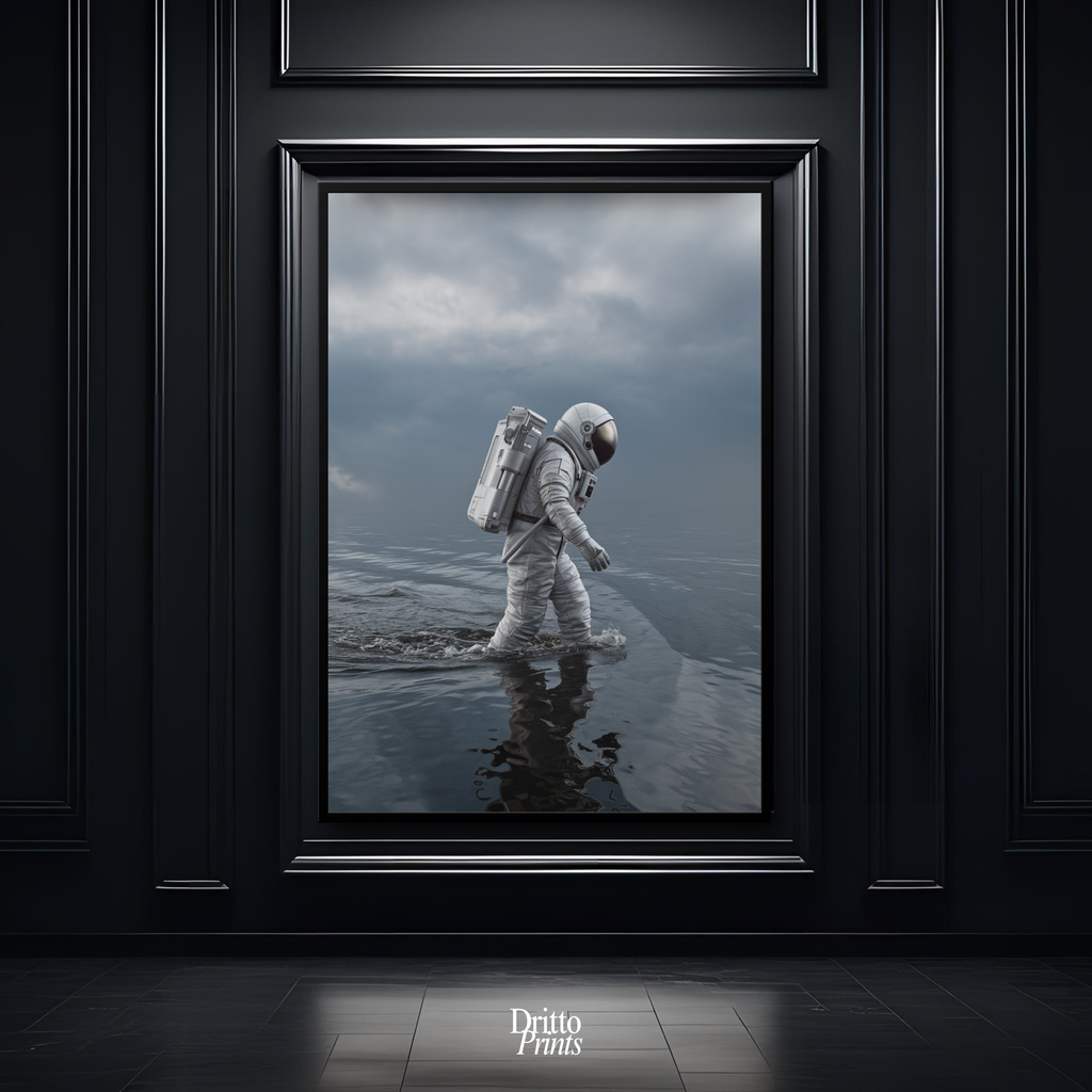 (FD25) Astronaut in Echo - Framed matte paper poster