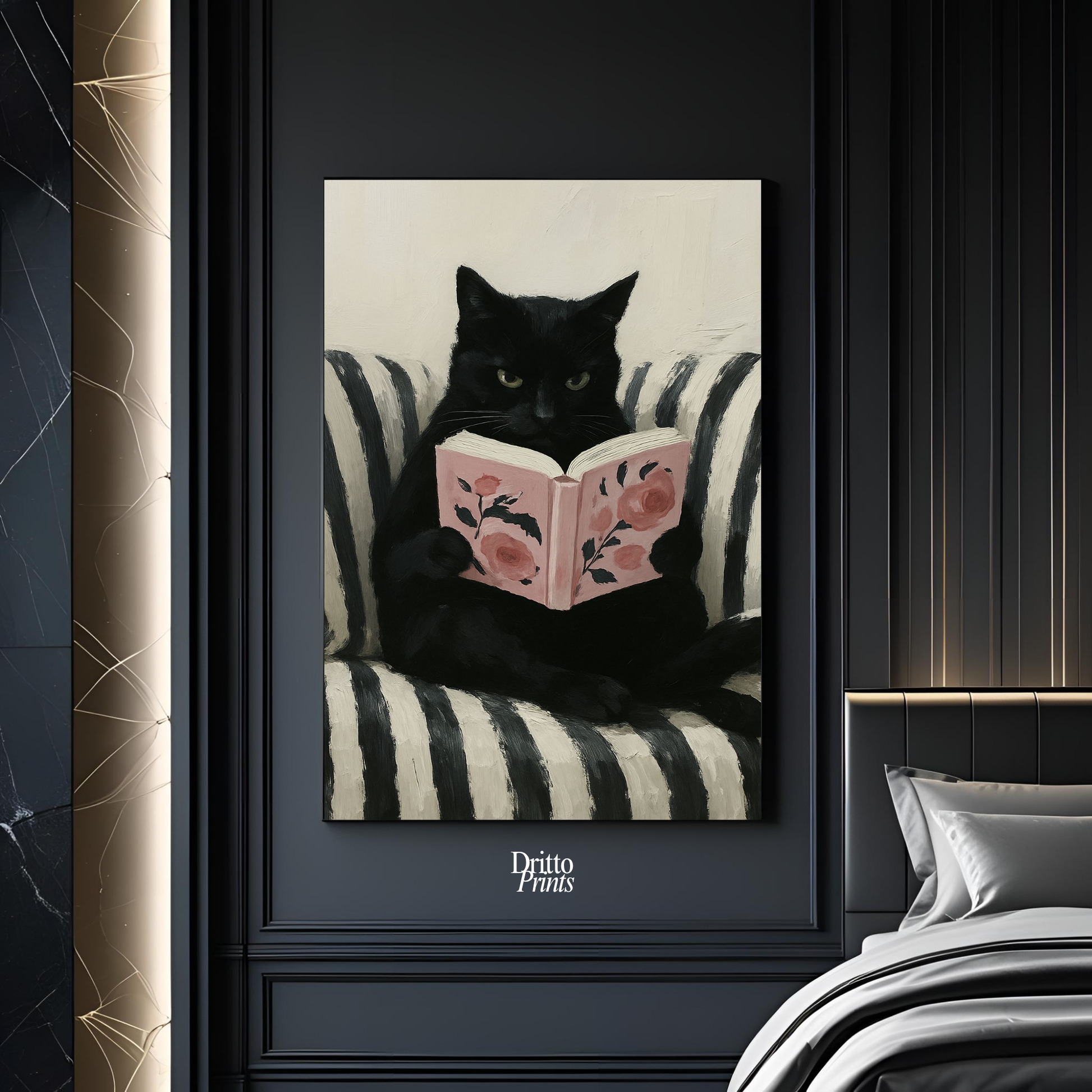 (PD4) The Cat Who Read in Stripes - Poster