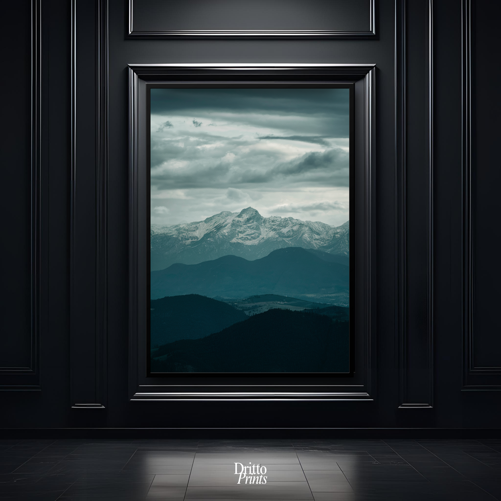 (FD24) Veil of Mountains - Framed matte paper poster