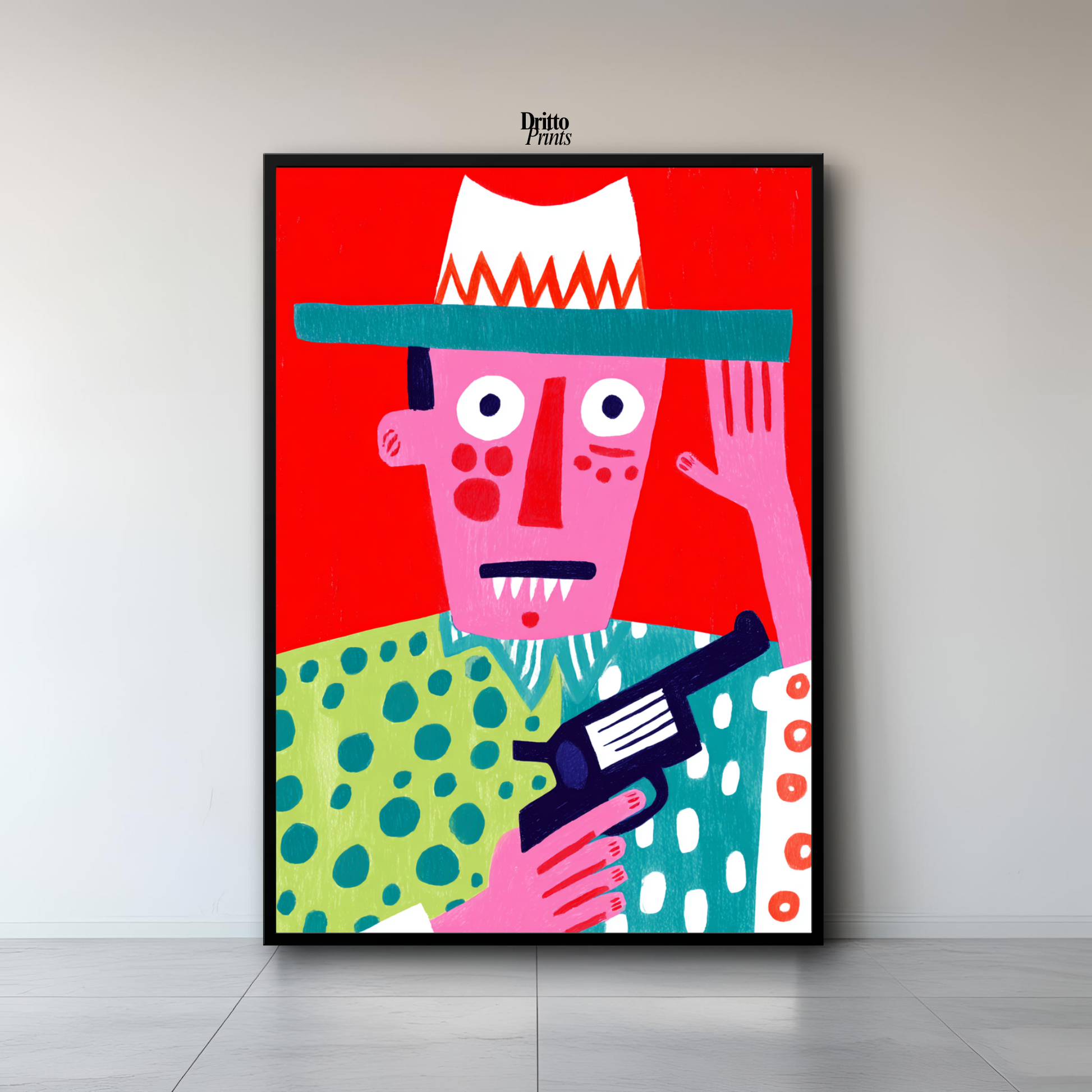 (FD43) Zombie Sheriff - Framed matte paper poster