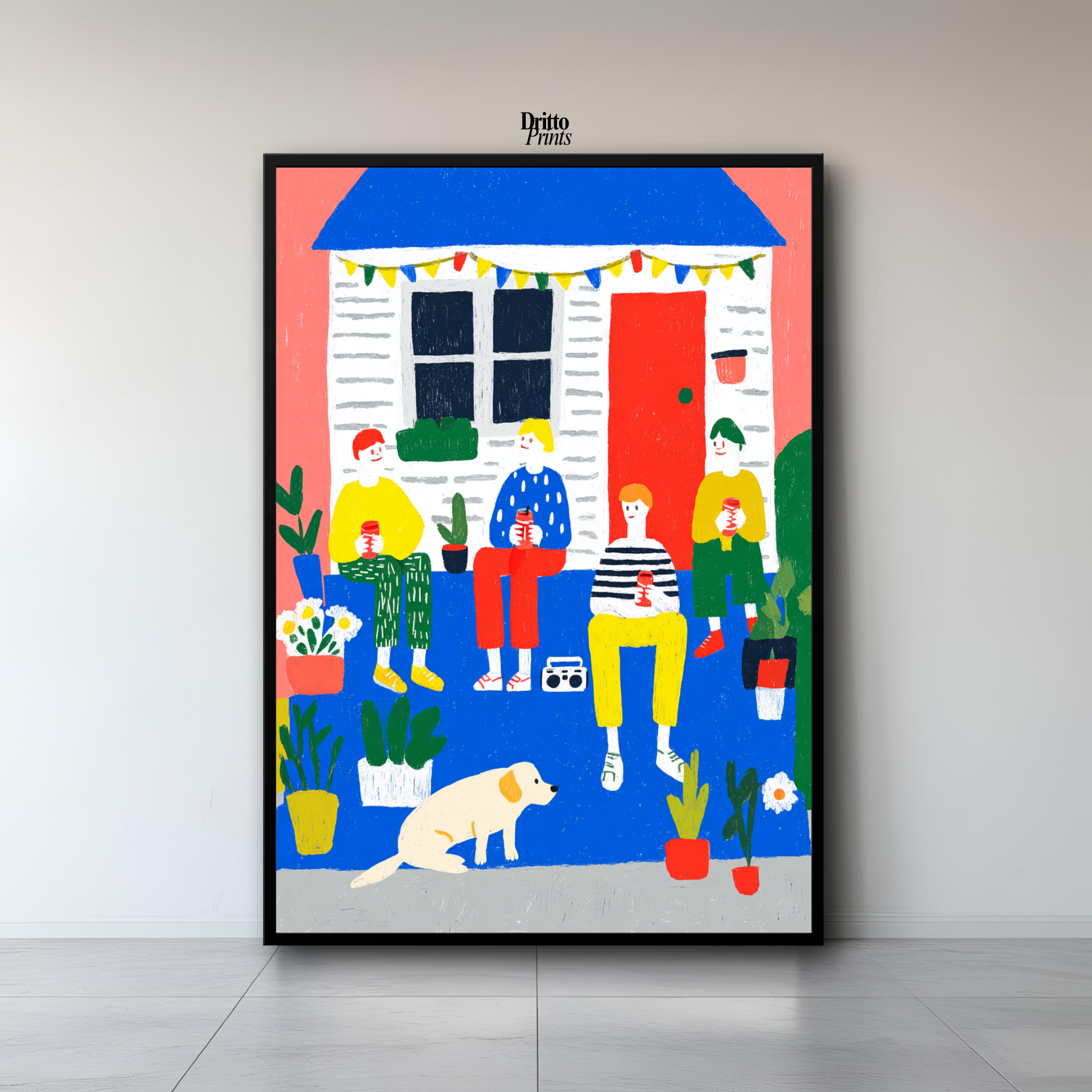 (FD47) Summer Evenings 1984 - Framed matte paper poster