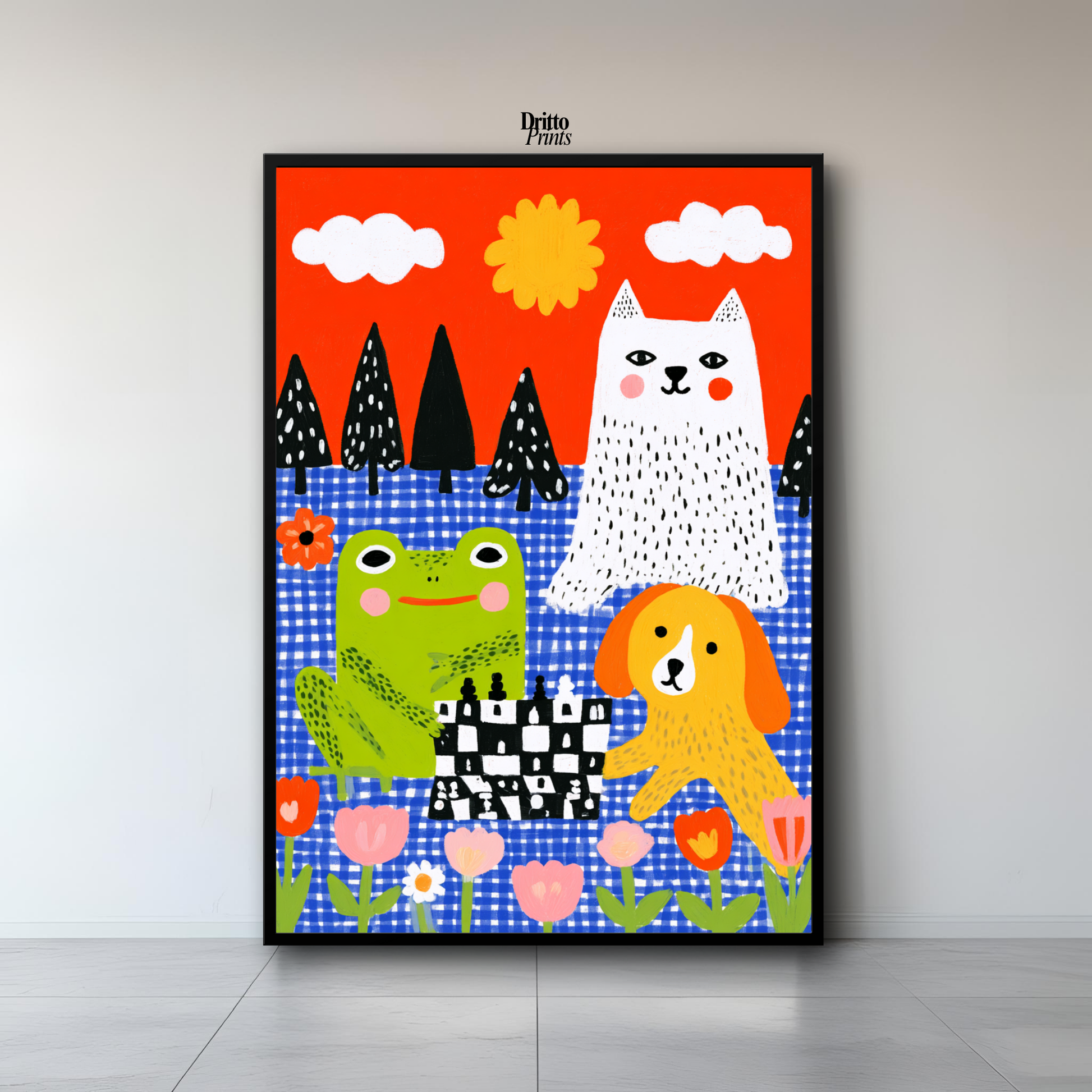 (FD49) The Game Night Trio – Framed matte paper poster