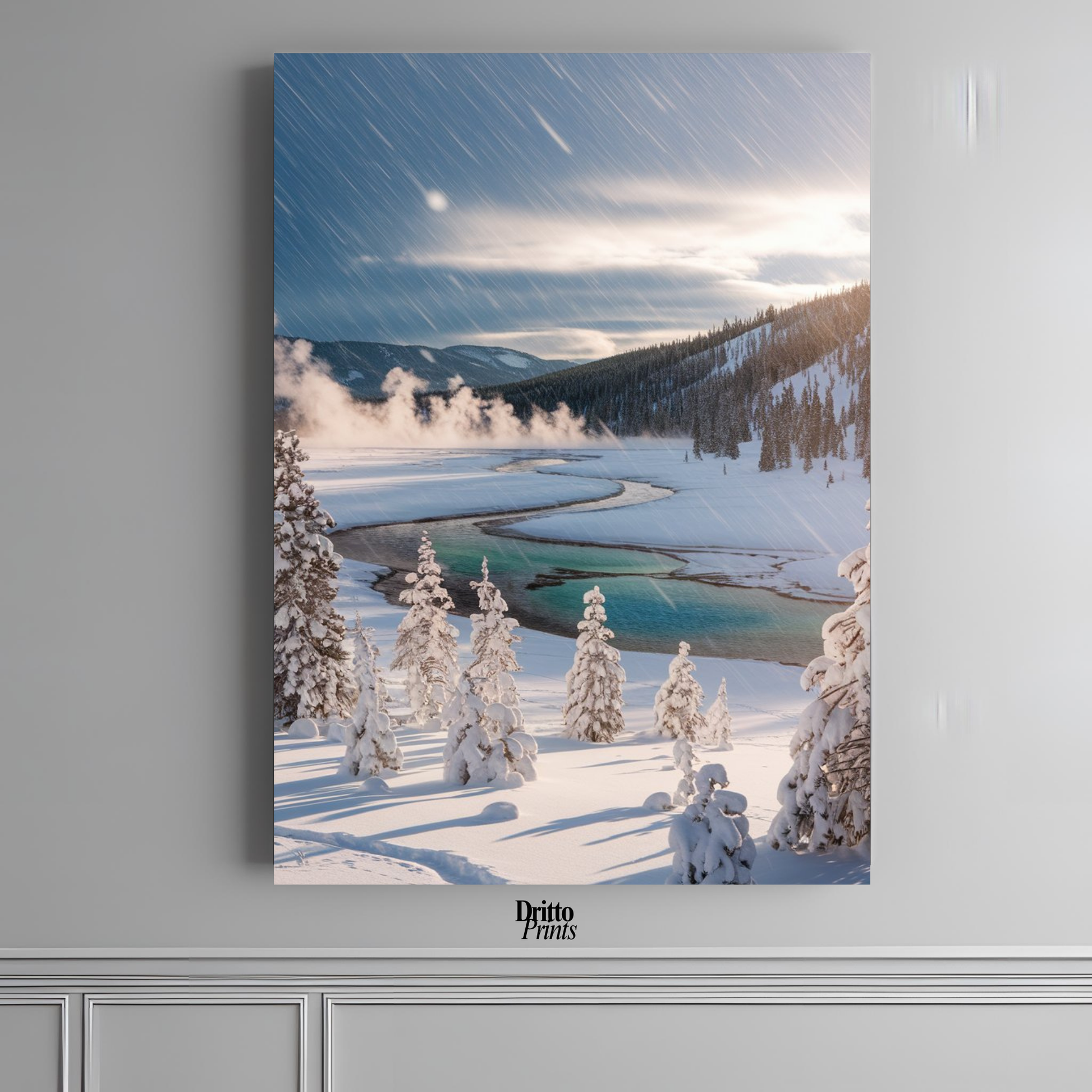 (CD8) Blizzard's Embrace - Yellowstone Winter - Canvas