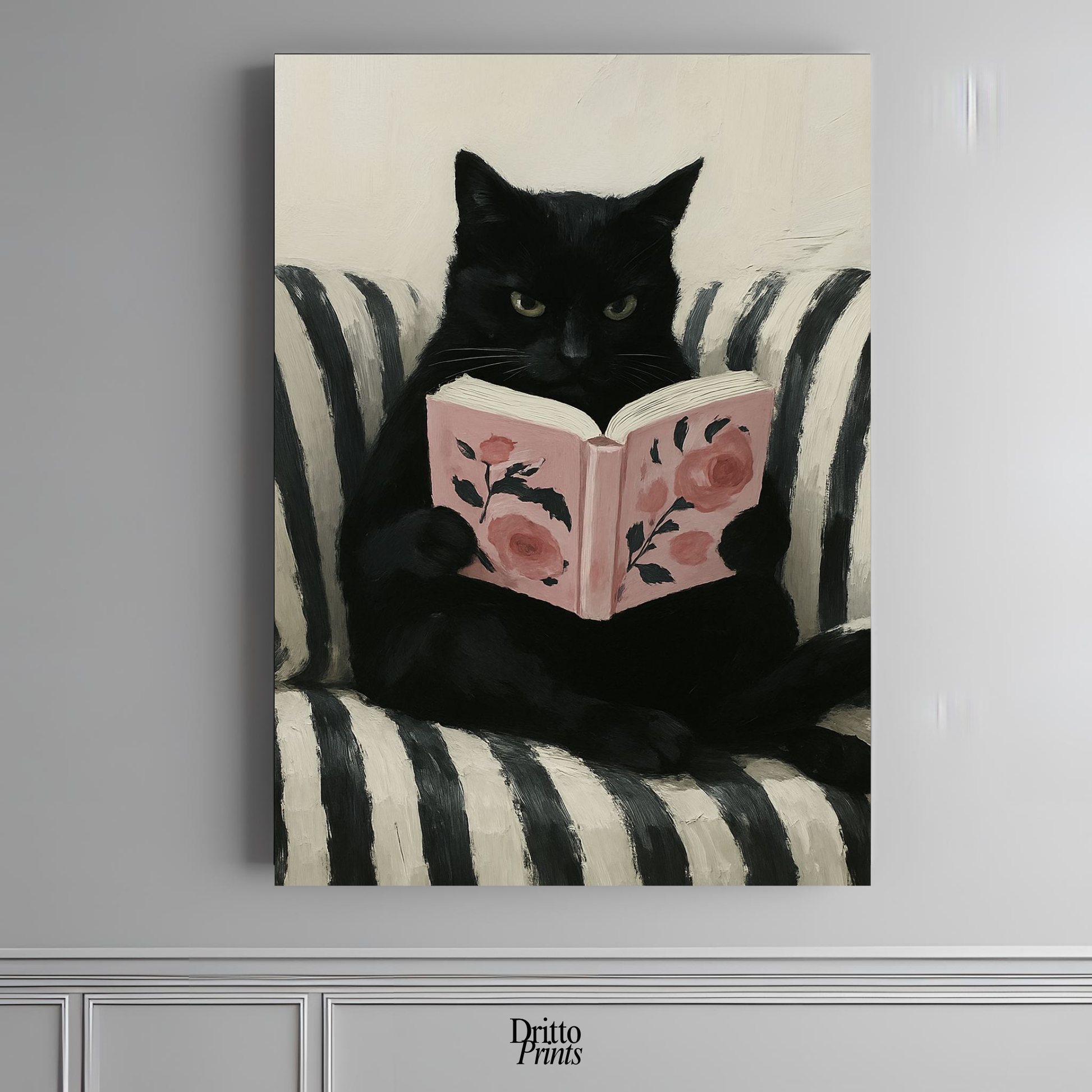 (PD4) The Cat Who Read in Stripes - Poster