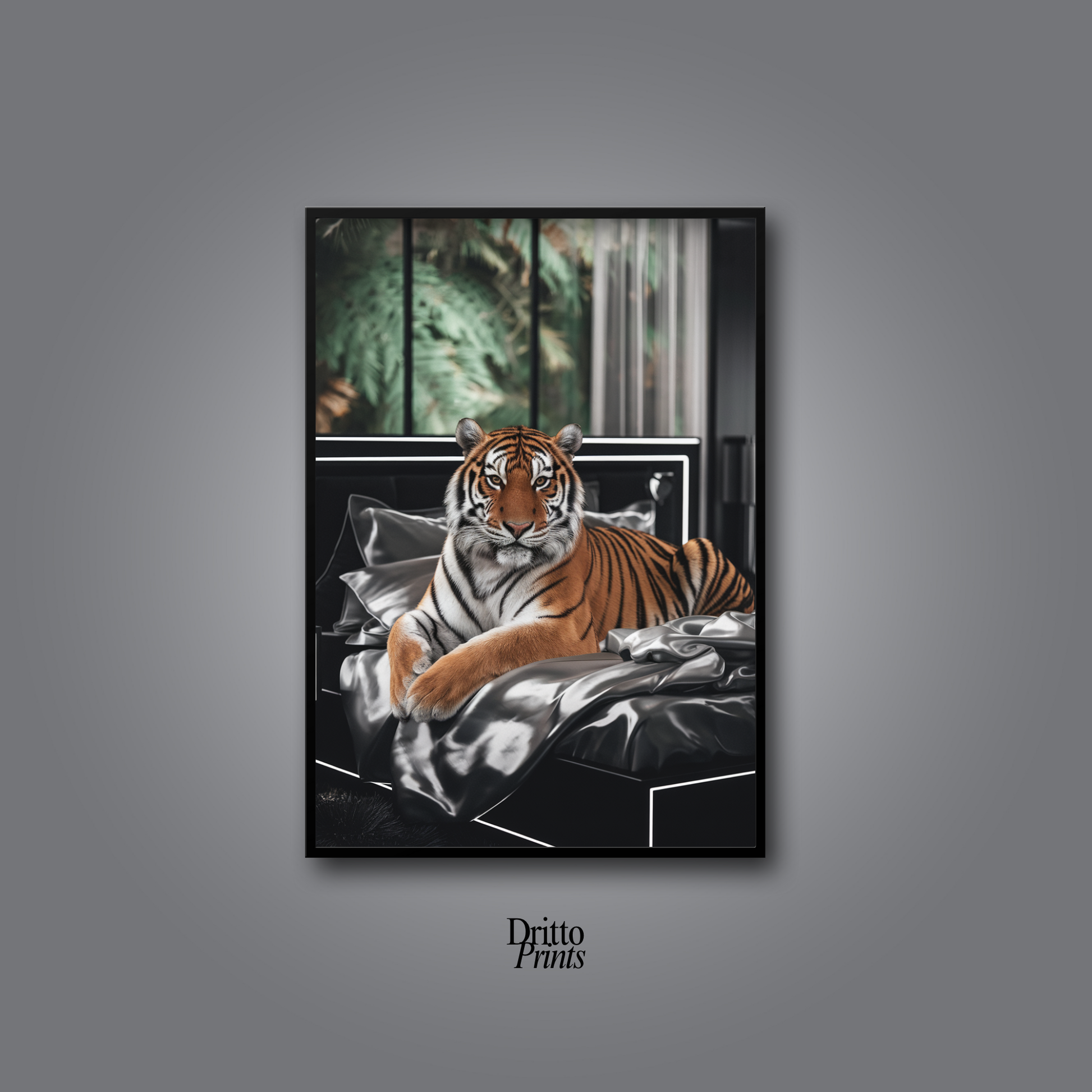 (FD3) A Majestic Tiger Luxe - Framed matte paper poster