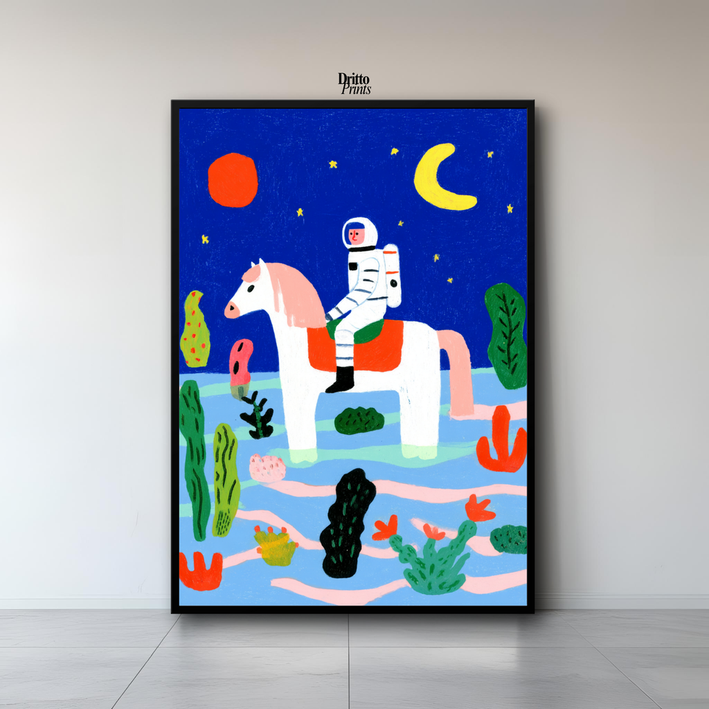 (FD42) Ghost Rider of the Midnight Tides – Framed Matte Paper Poster