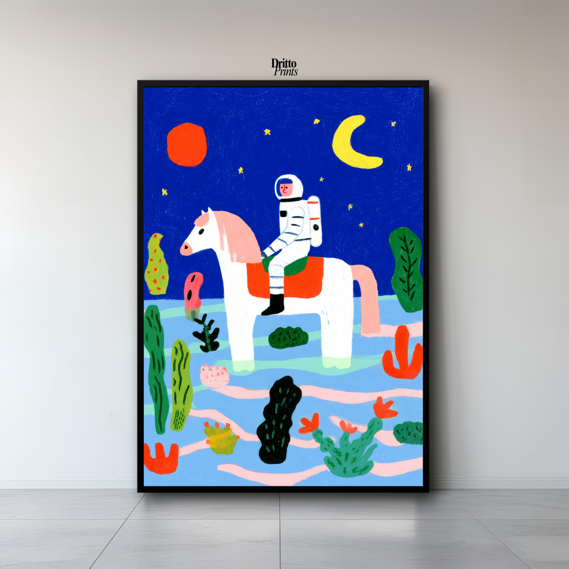 (FD42) Ghost Rider of the Midnight Tides – Framed Matte Paper Poster