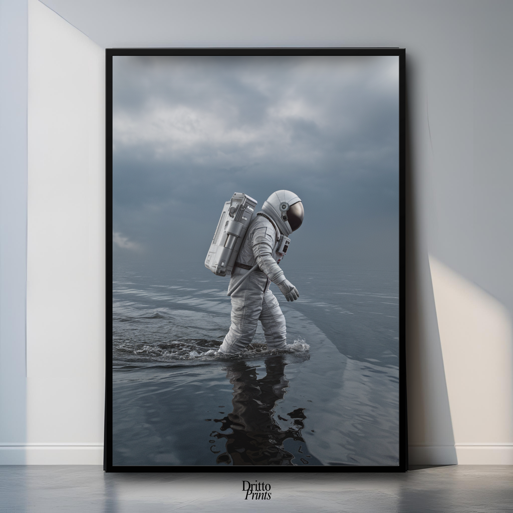 (FD25) Astronaut in Echo - Framed matte paper poster
