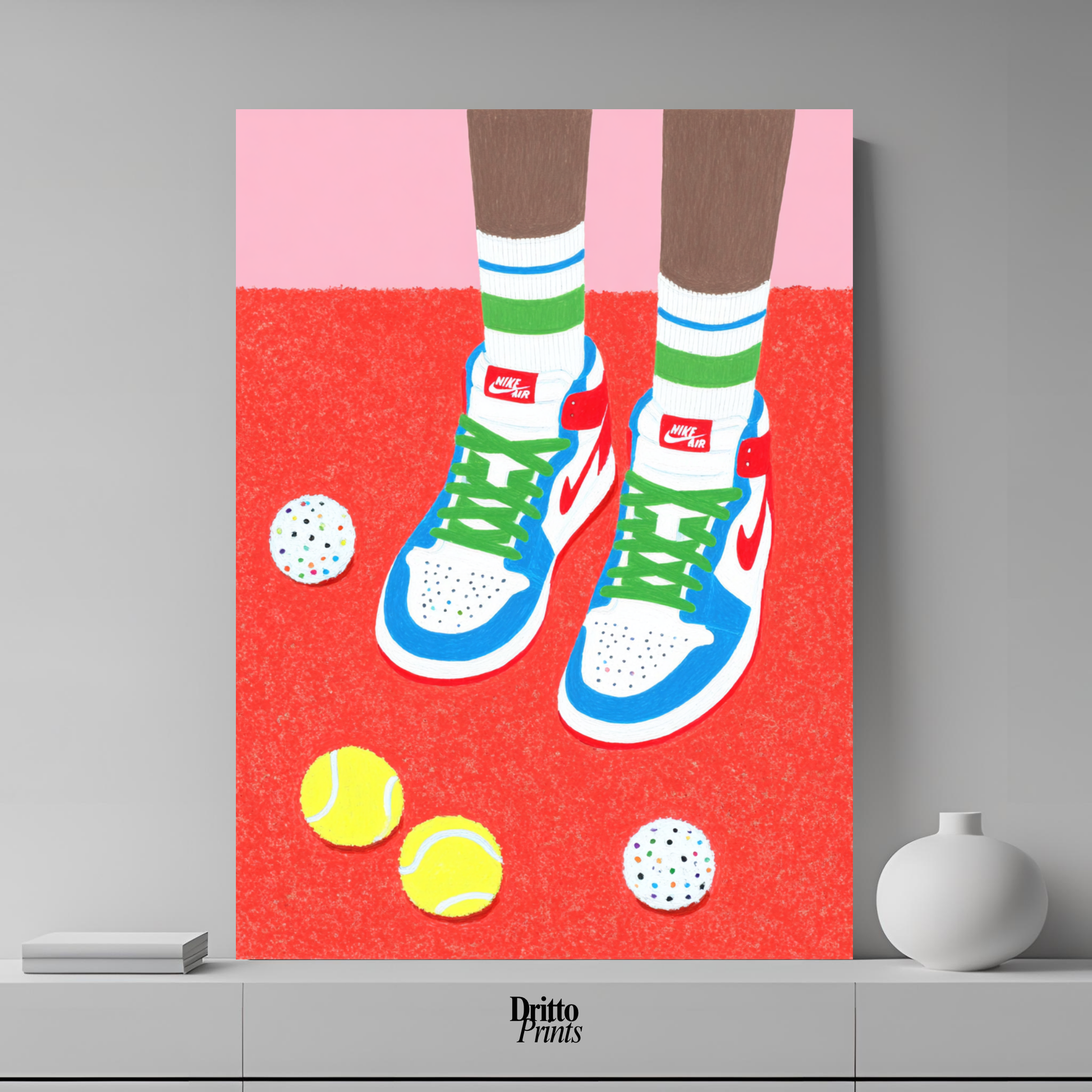 (PD31) Mocha Court Balls Poster