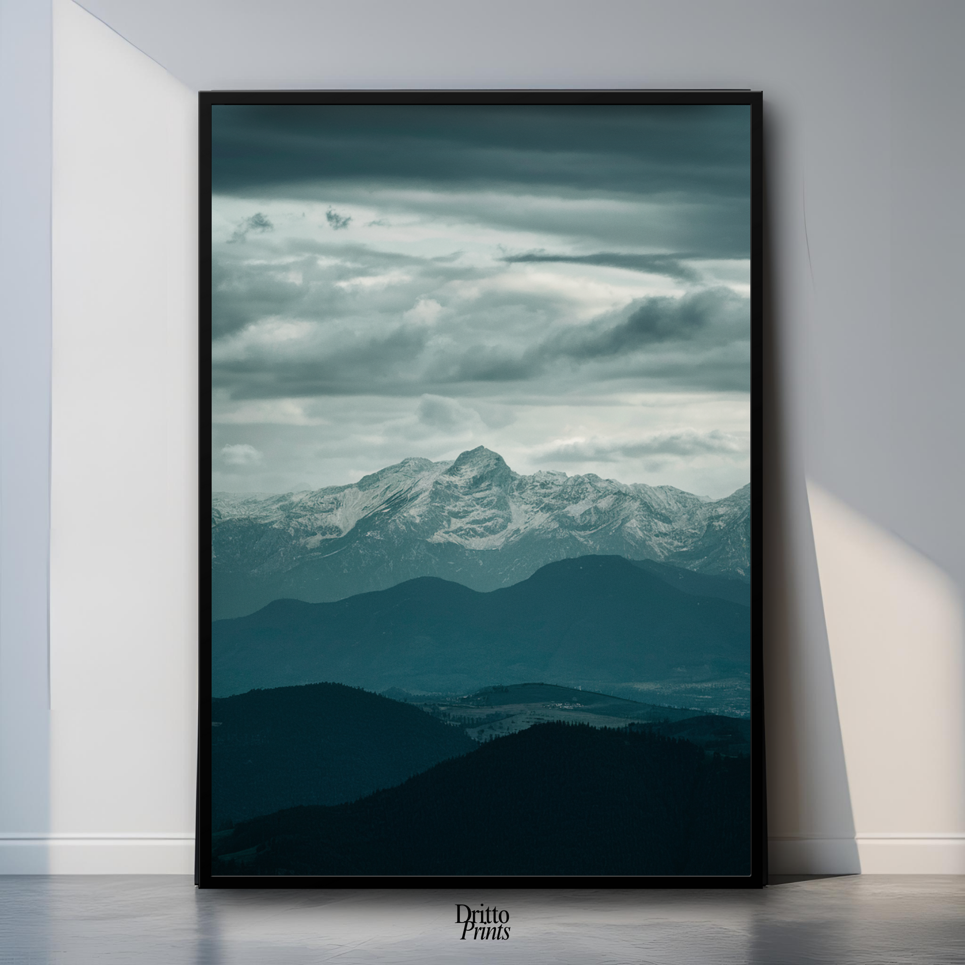 (FD24) Veil of Mountains - Framed matte paper poster