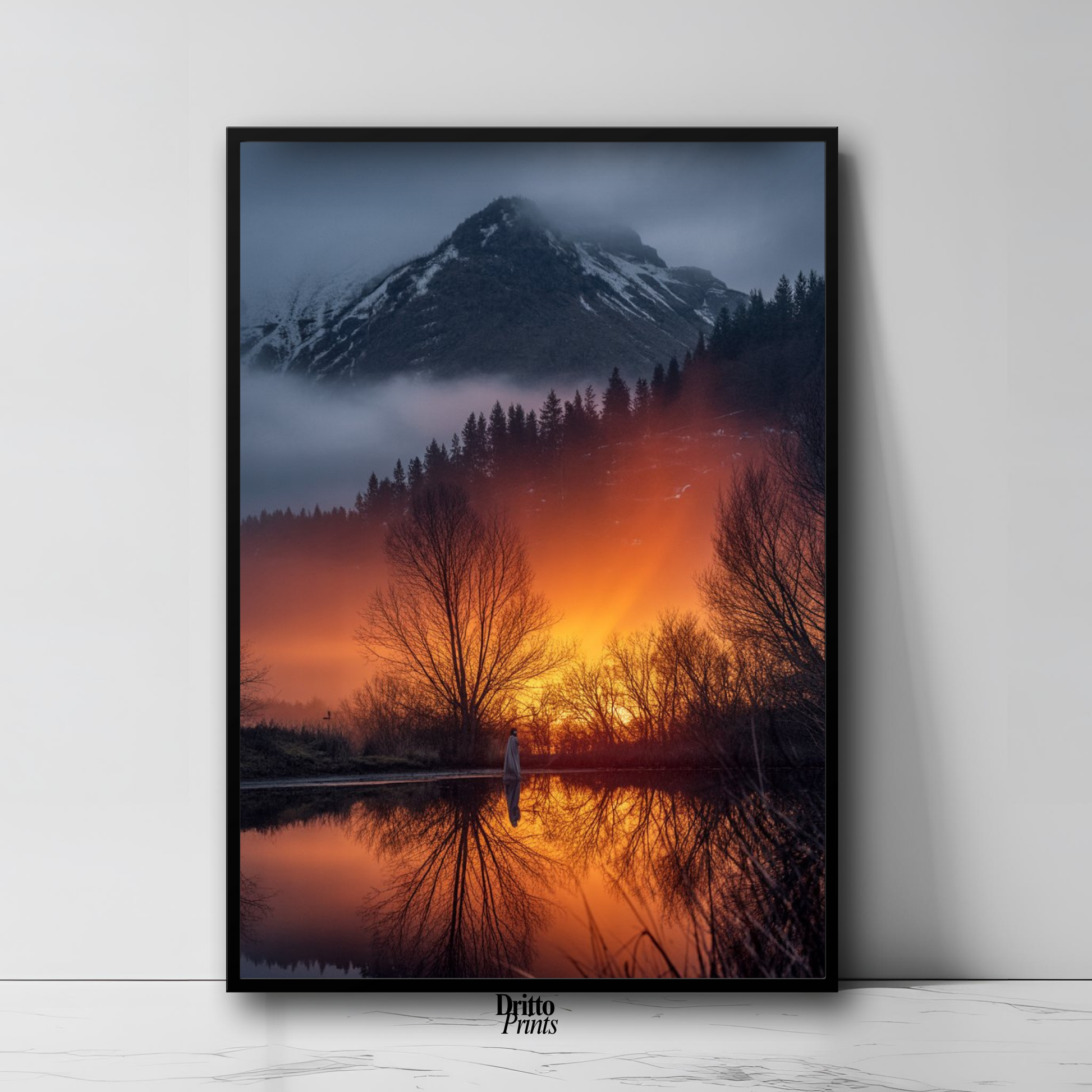 (FD29) When the Lake Remembered - Framed matte paper poster