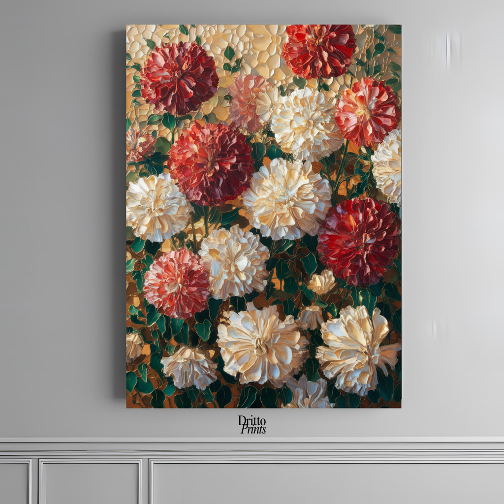 (CF2) Floral Symphony - Framed canvas