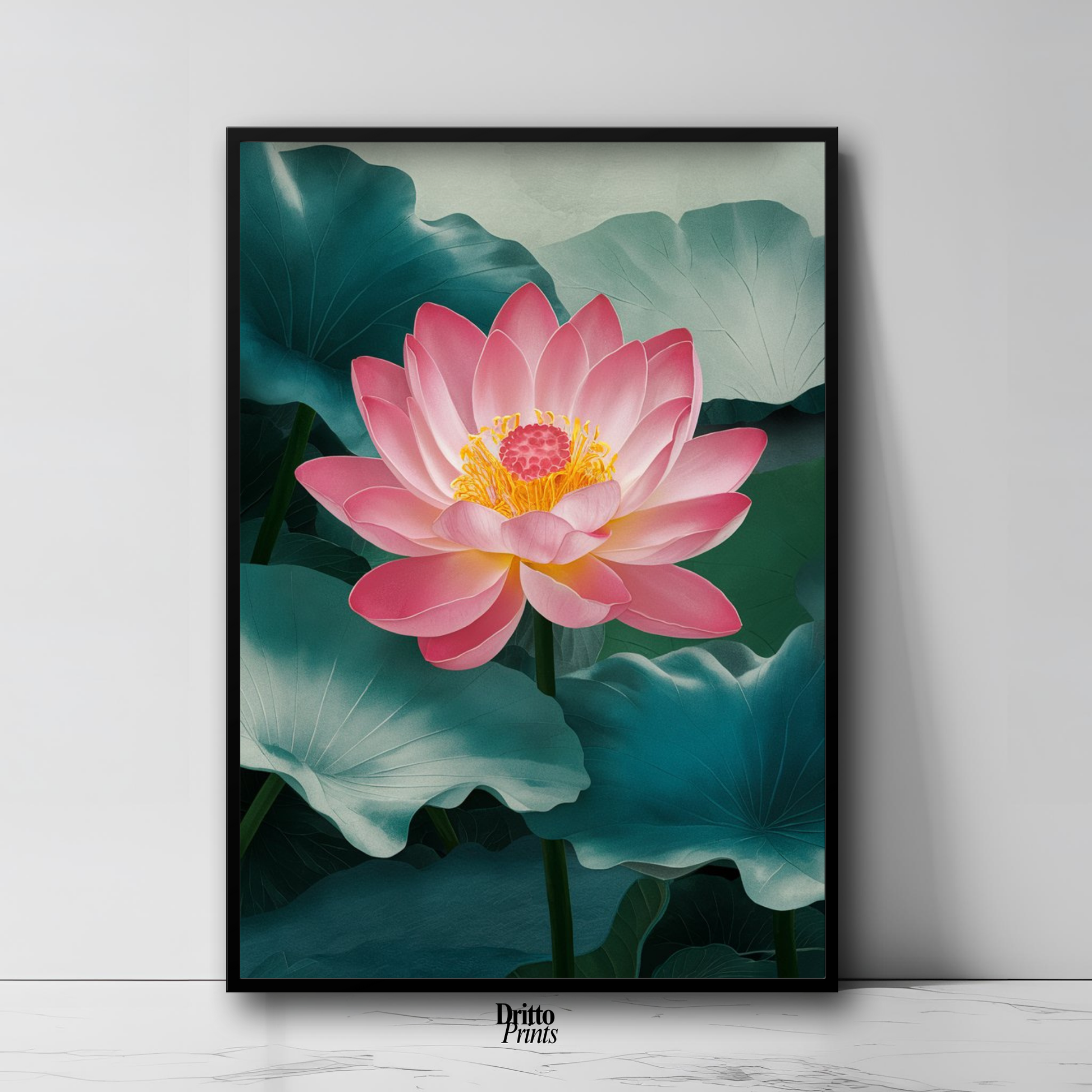 (FD30) Whispers of the Lotus - Framed matte paper poster