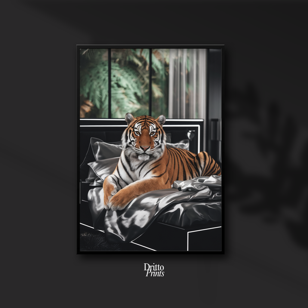 (FD3) A Majestic Tiger Luxe - Framed matte paper poster