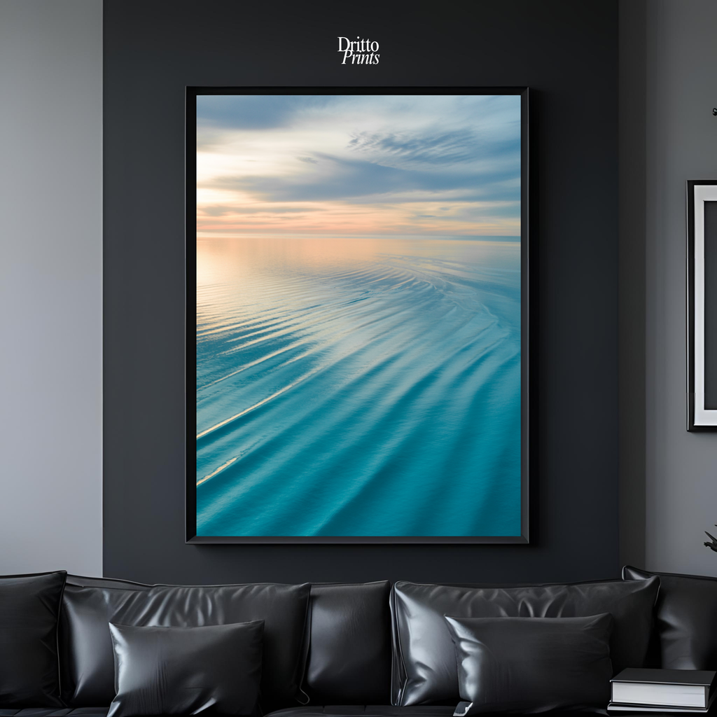 (FD16) Ocean in Pastel - Framed matte paper poster