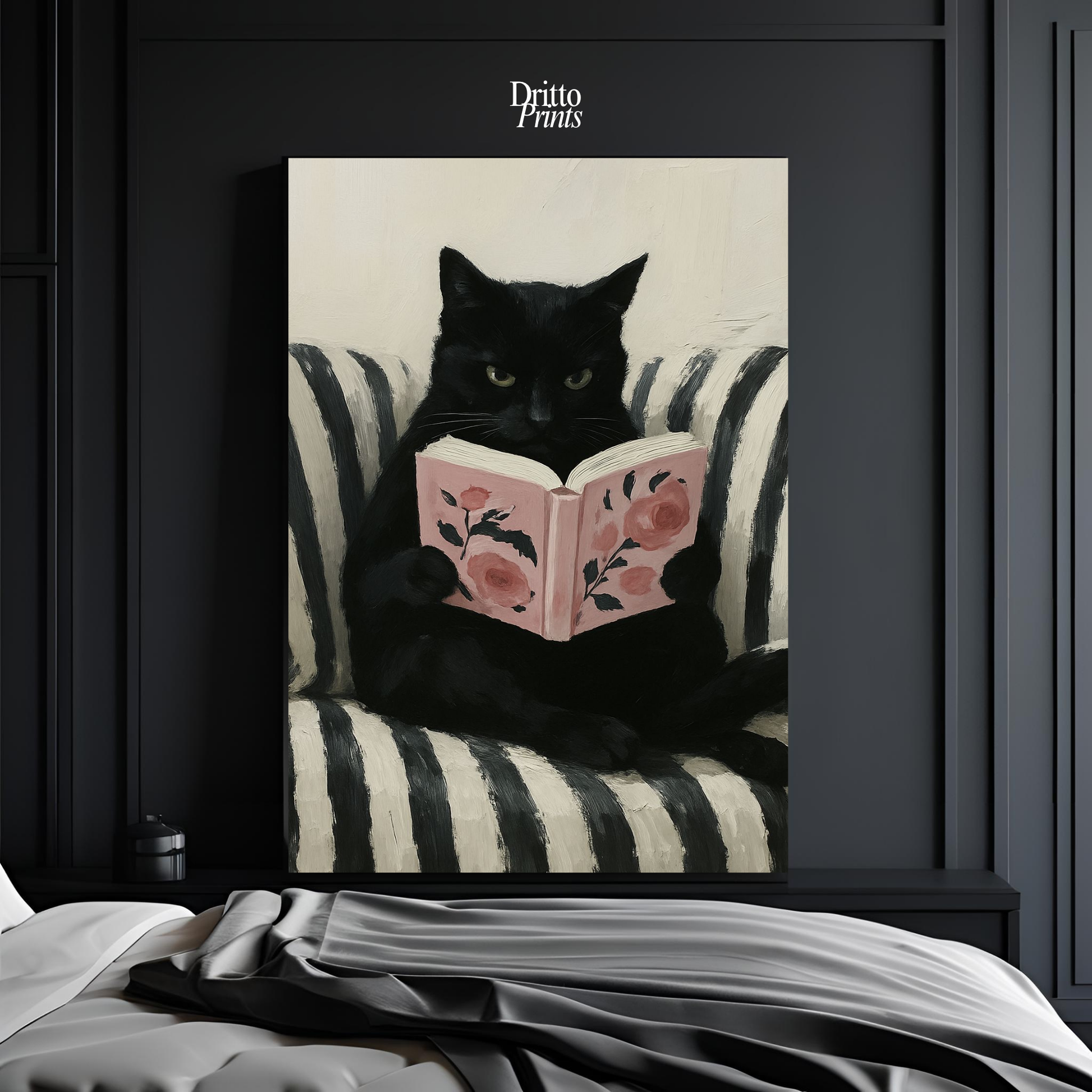 (PD4) The Cat Who Read in Stripes - Poster