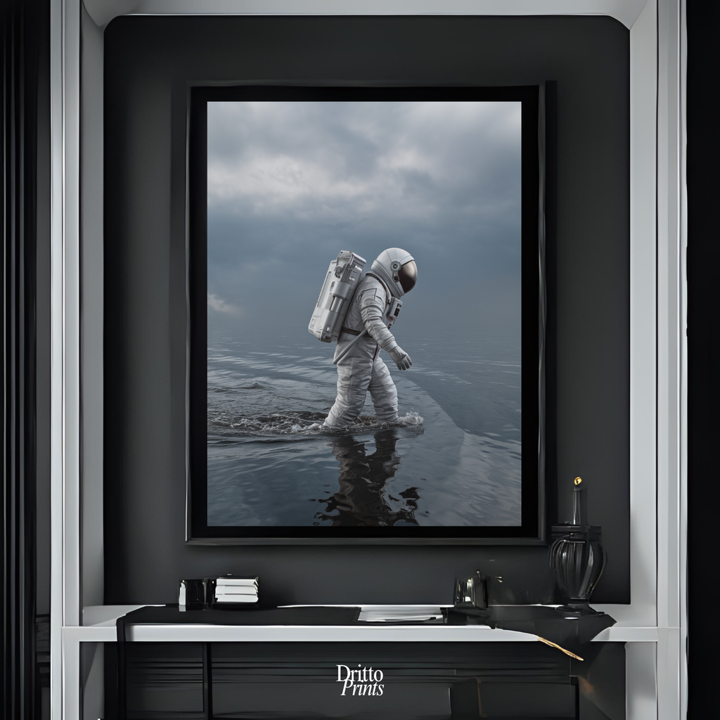 (FD25) Astronaut in Echo - Framed matte paper poster