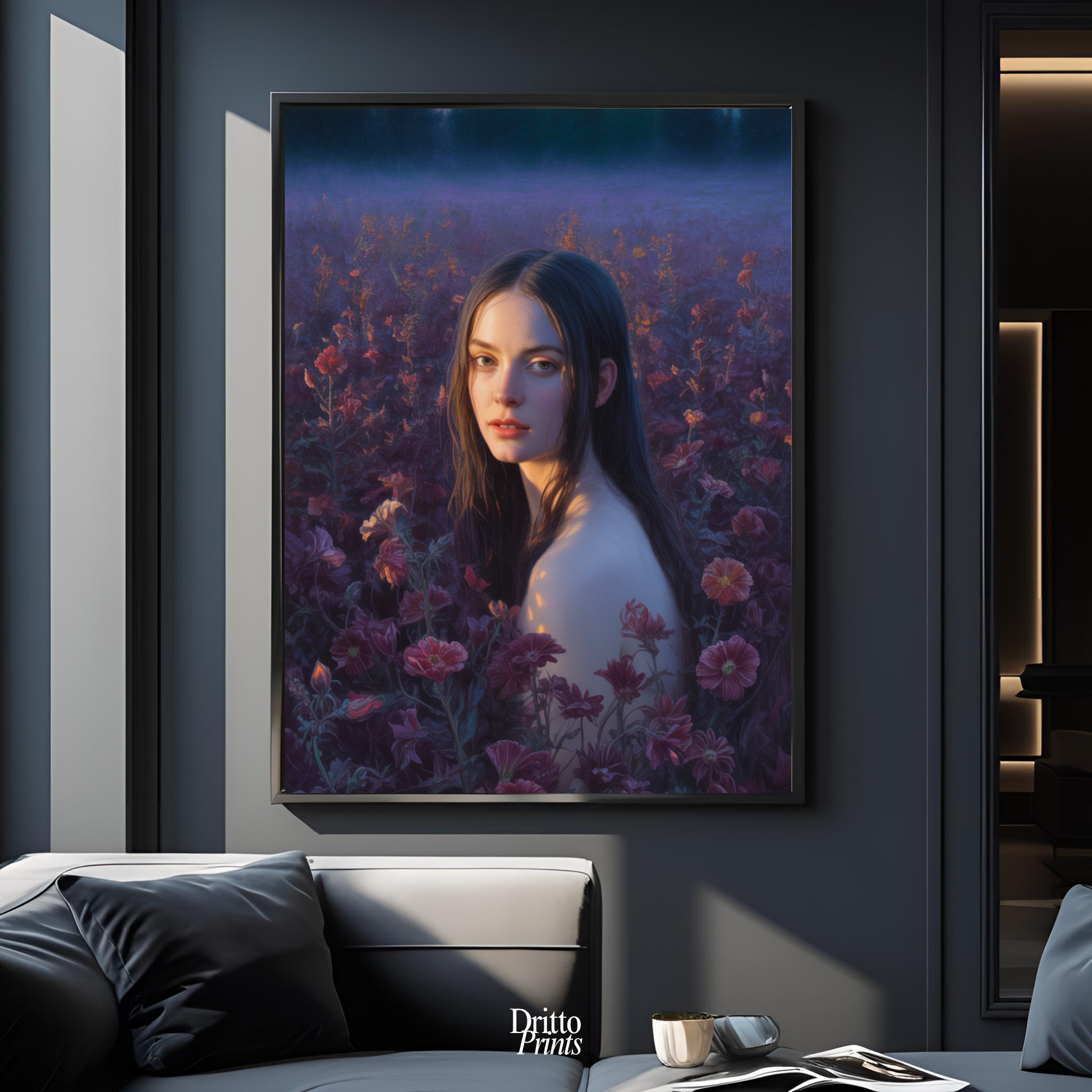 (FD21) Eclipsed in Bloom - Framed matte paper poster
