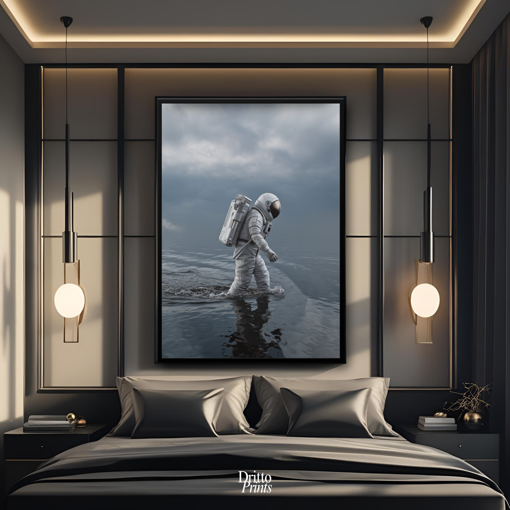 (FD25) Astronaut in Echo - Framed matte paper poster