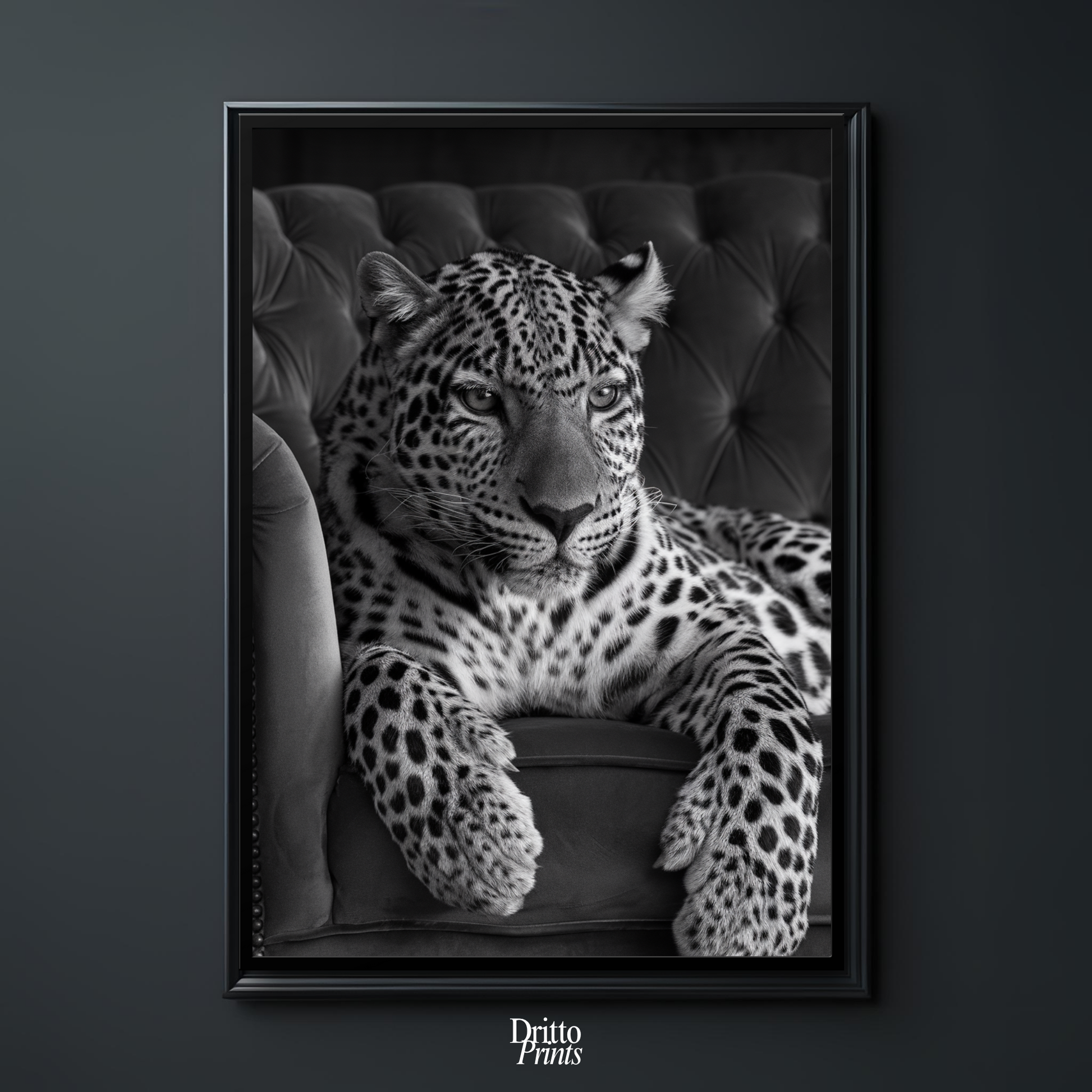 (FD8) The Silent Leopard - Framed matte paper poster