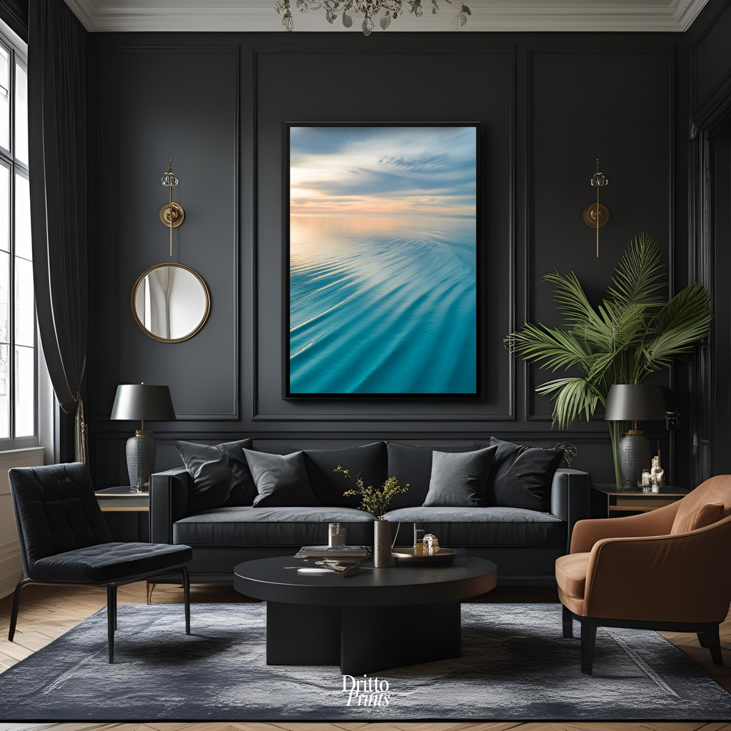 (FD16) Ocean in Pastel - Framed matte paper poster