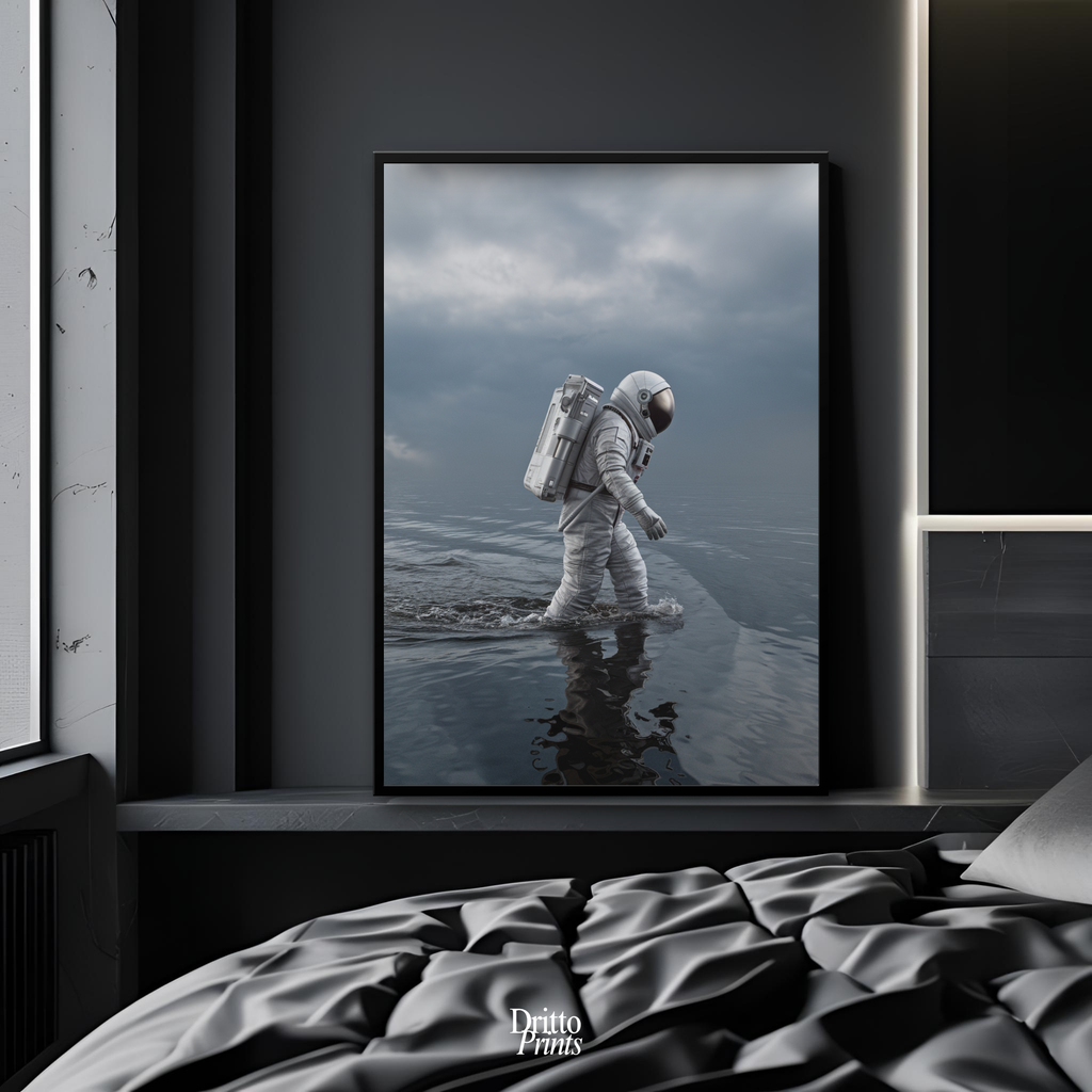 (FD25) Astronaut in Echo - Framed matte paper poster