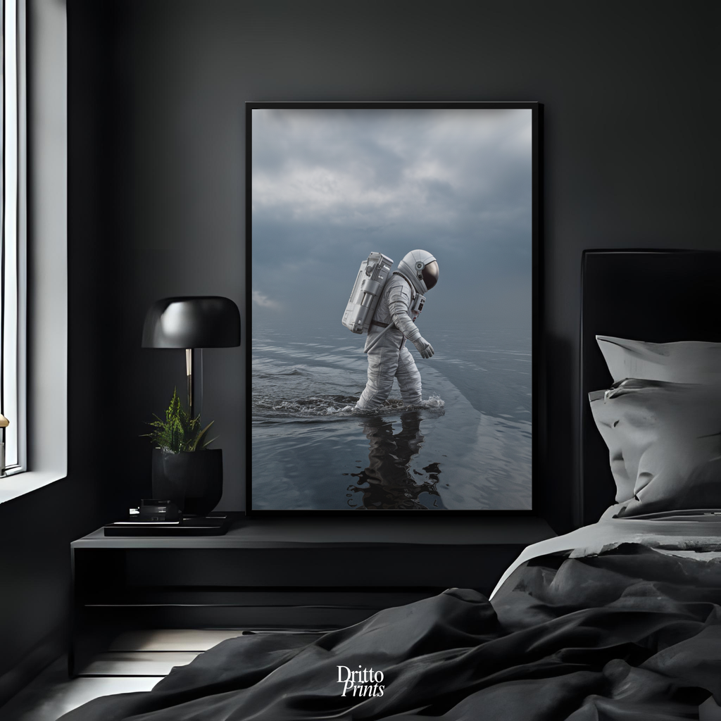 (FD25) Astronaut in Echo - Framed matte paper poster