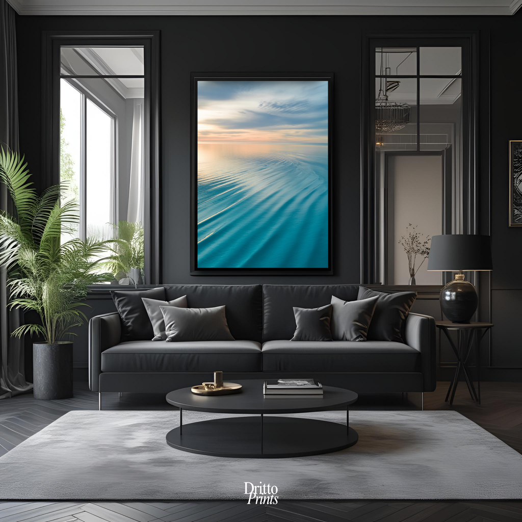 (FD16) Ocean in Pastel - Framed matte paper poster
