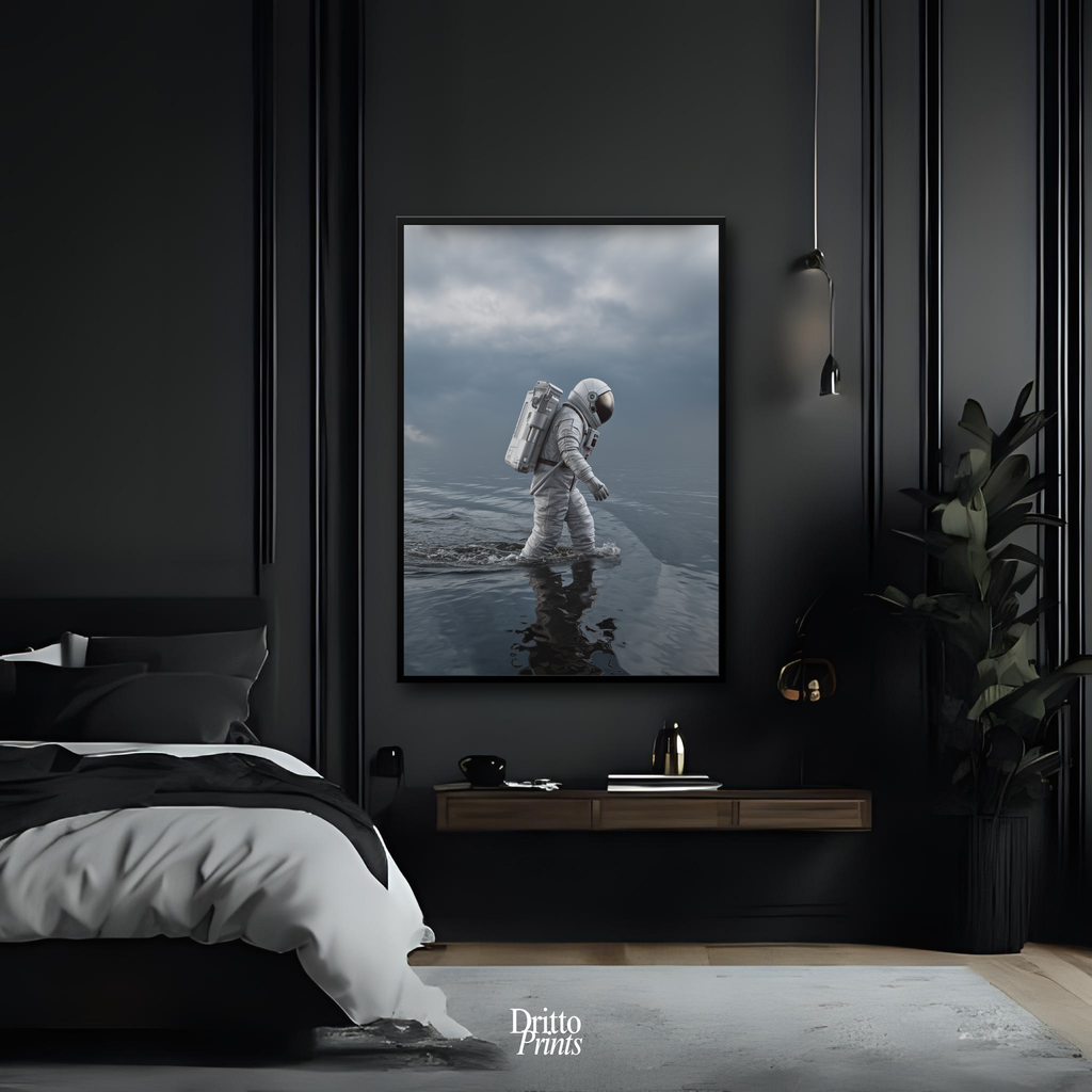 (FD25) Astronaut in Echo - Framed matte paper poster