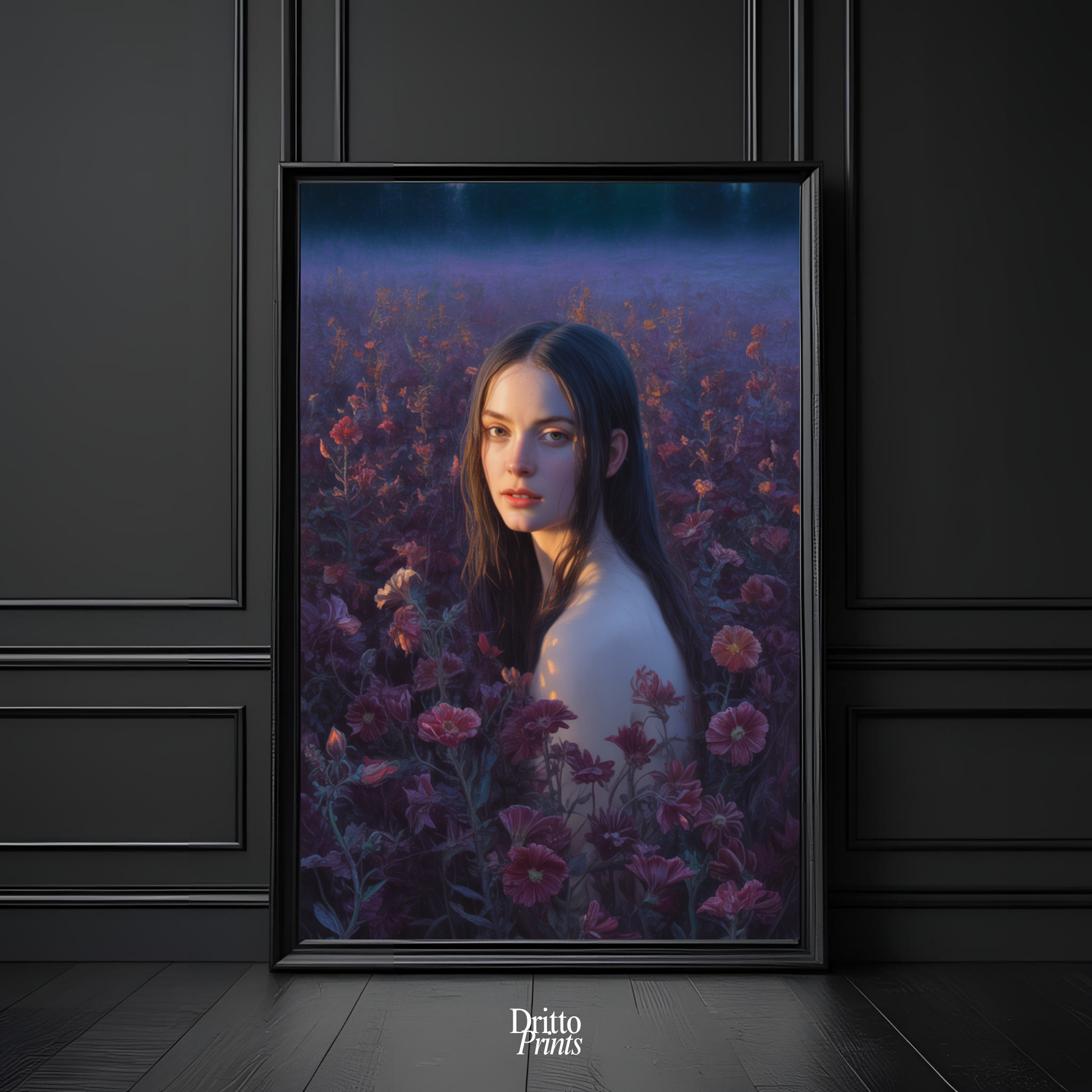 (FD21) Eclipsed in Bloom - Framed matte paper poster