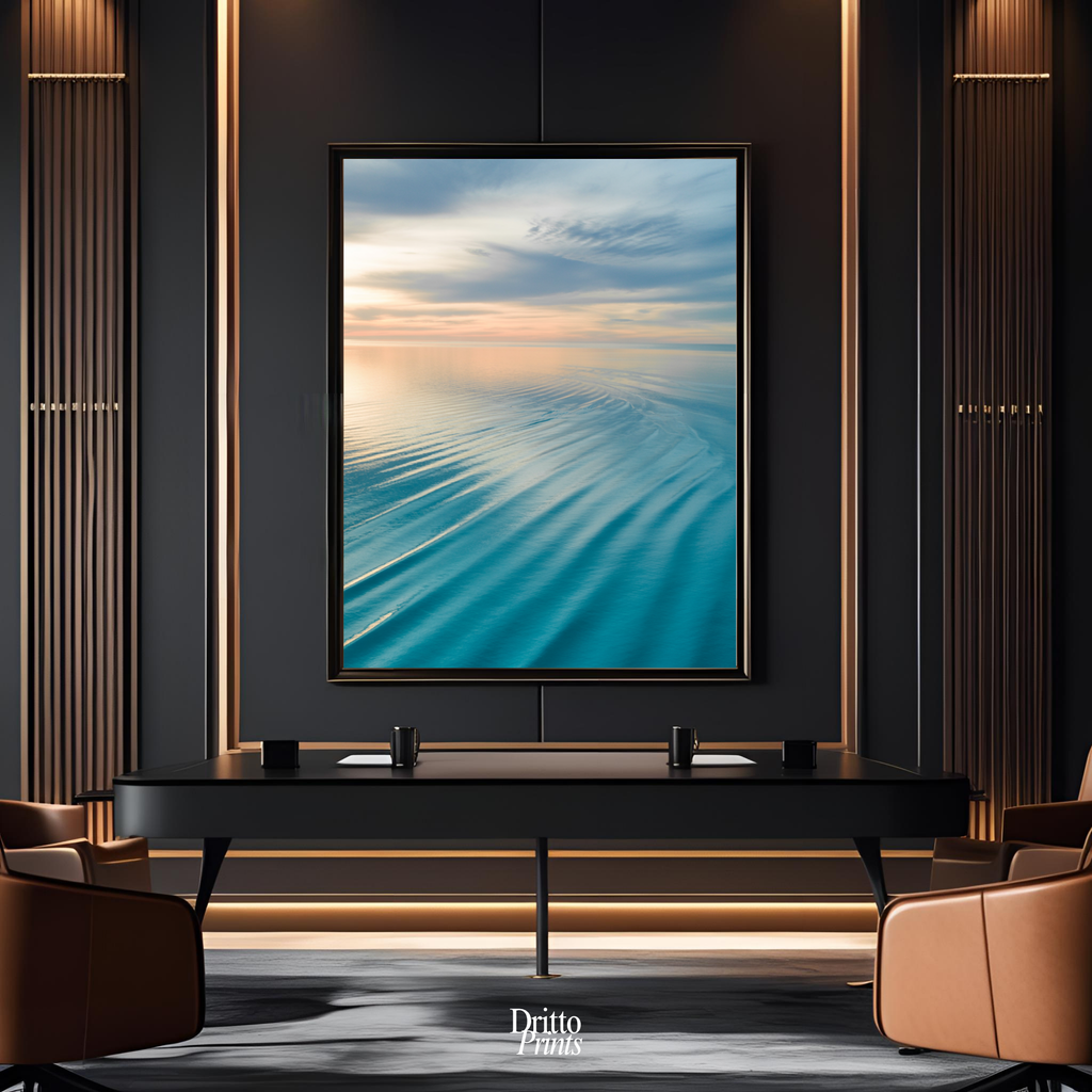 (FD16) Ocean in Pastel - Framed matte paper poster