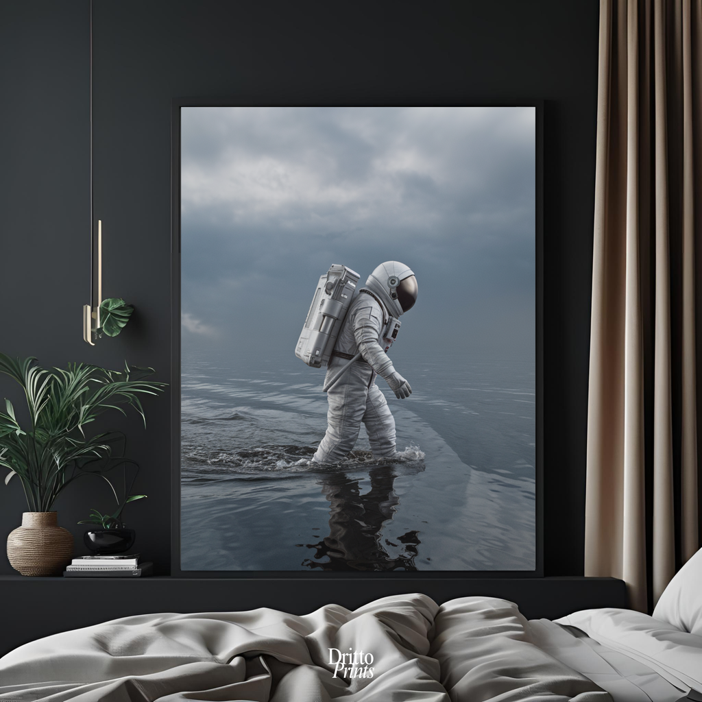 (FD25) Astronaut in Echo - Framed matte paper poster