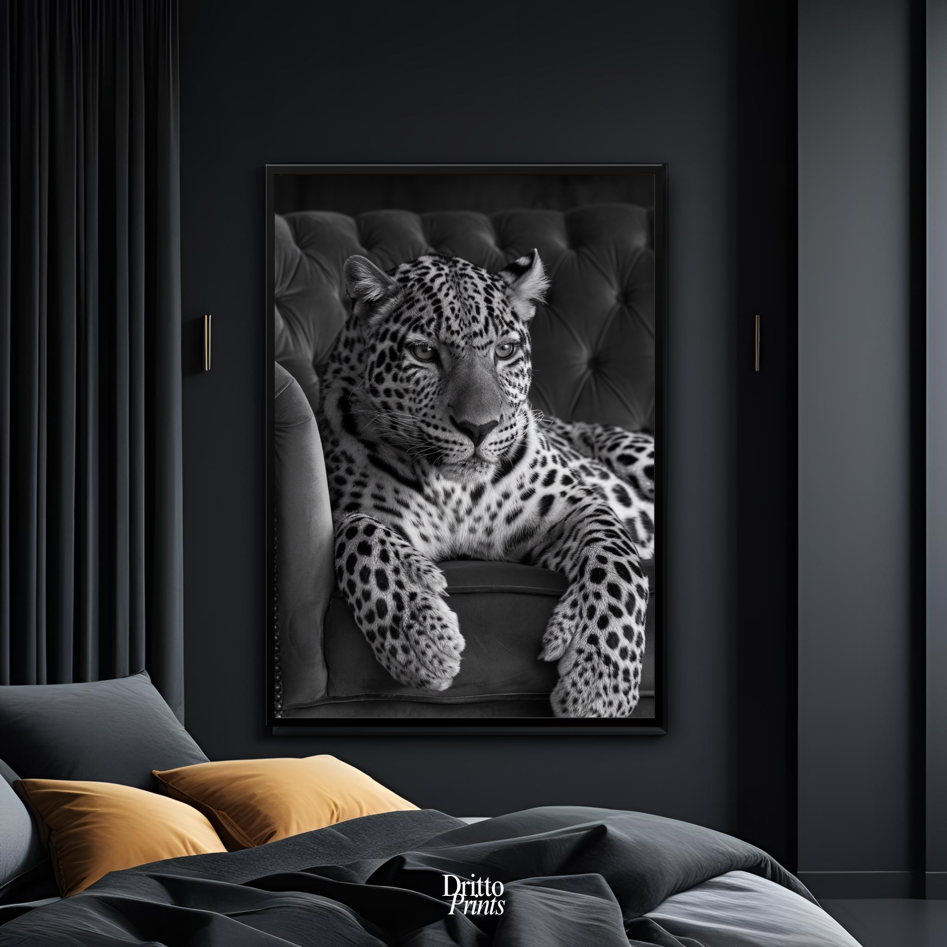 (FD8) The Silent Leopard - Framed matte paper poster